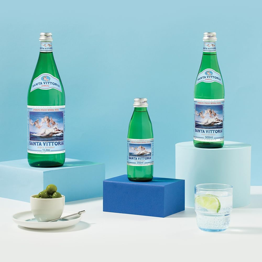 Santa Vittoria Sparkling Mineral Water, 24 X 500 Ml