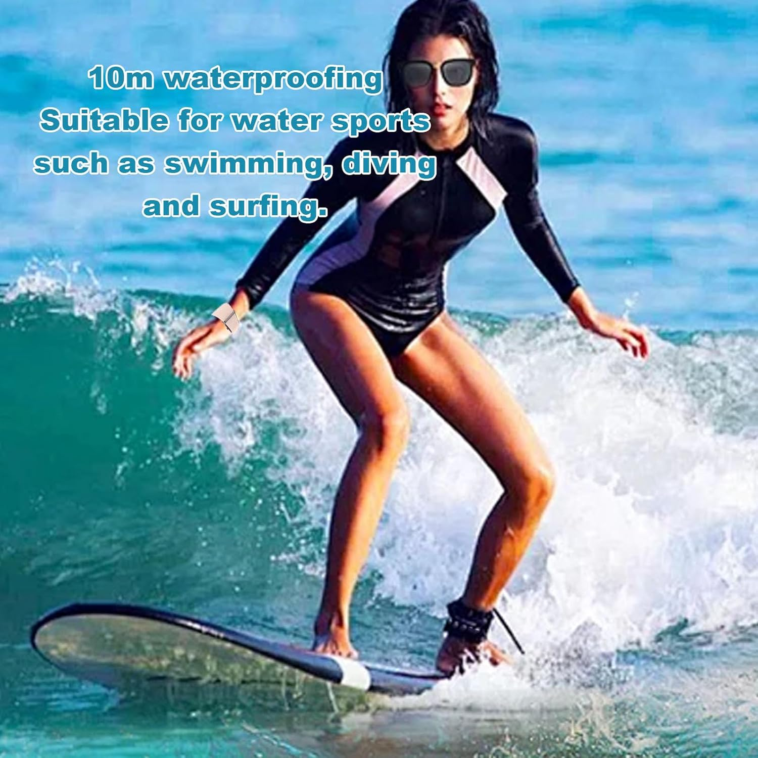 Dpofirs Smart Bracelet, Wearable Activity & Fitness Tracker Band, All Day Continuous Monitor, Smart Wristband 10M Waterproof for Swimming, Diving, Surfing, and Bathing - Orange image number 5