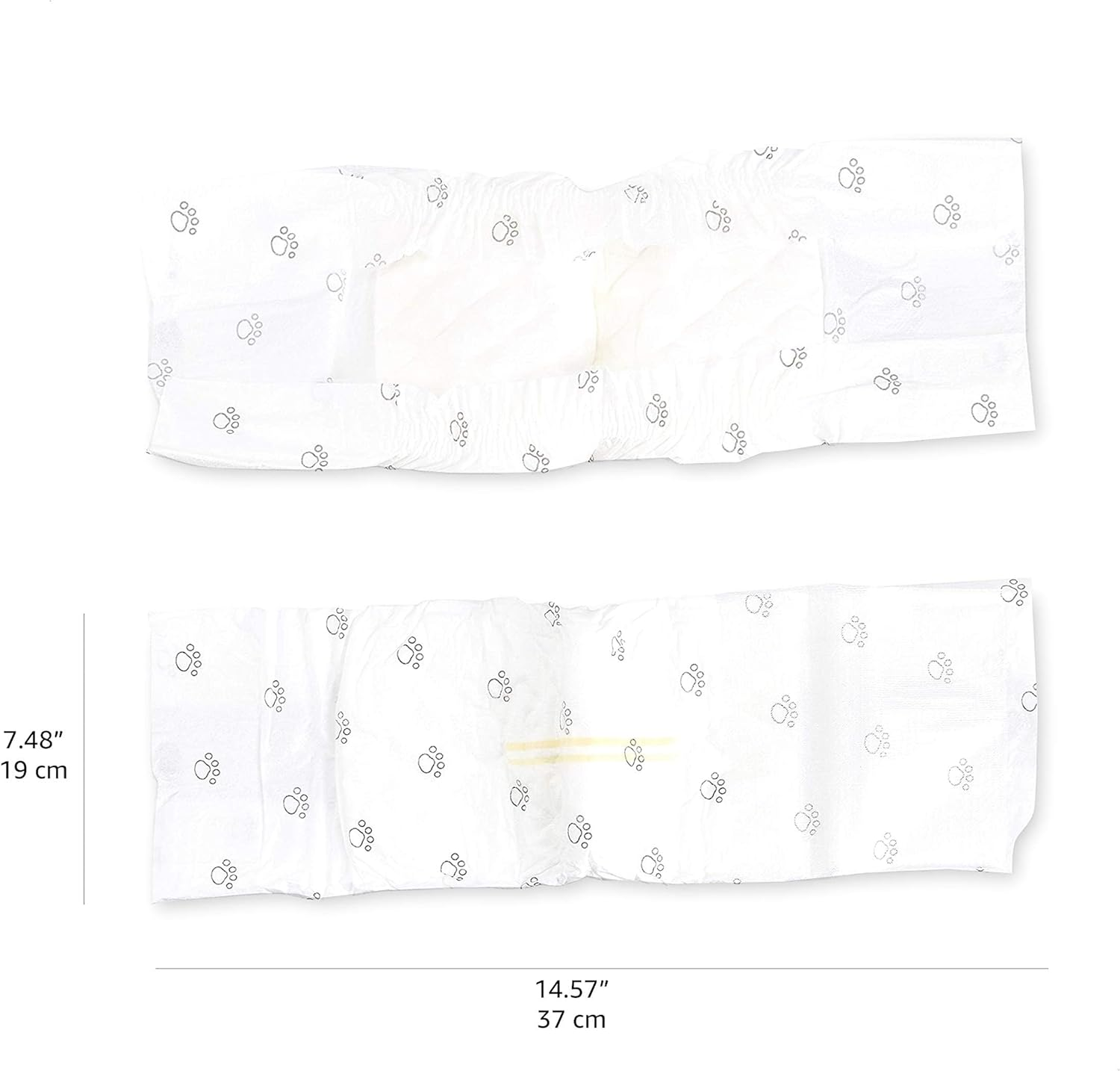 Amazon Basics Male Dog Wrap, Disposable Diapers, X-Small, Pack of 30, White image number 1