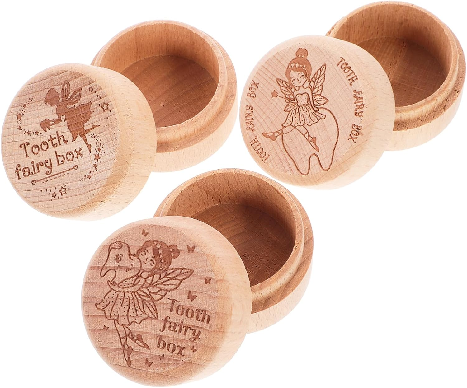 Amosfun Cartoon Boys and Girls Teeth Holder Box Tooth Organizer for Year Old Boy image number 3