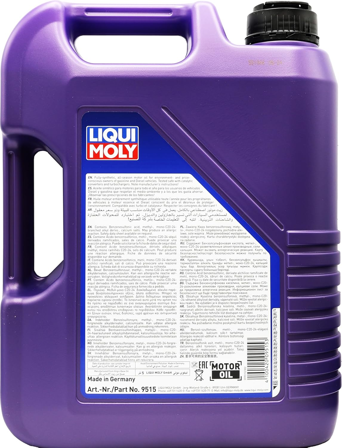 Liqui Moly Synthoil Energy Engine Oil 5L 0W40 9515