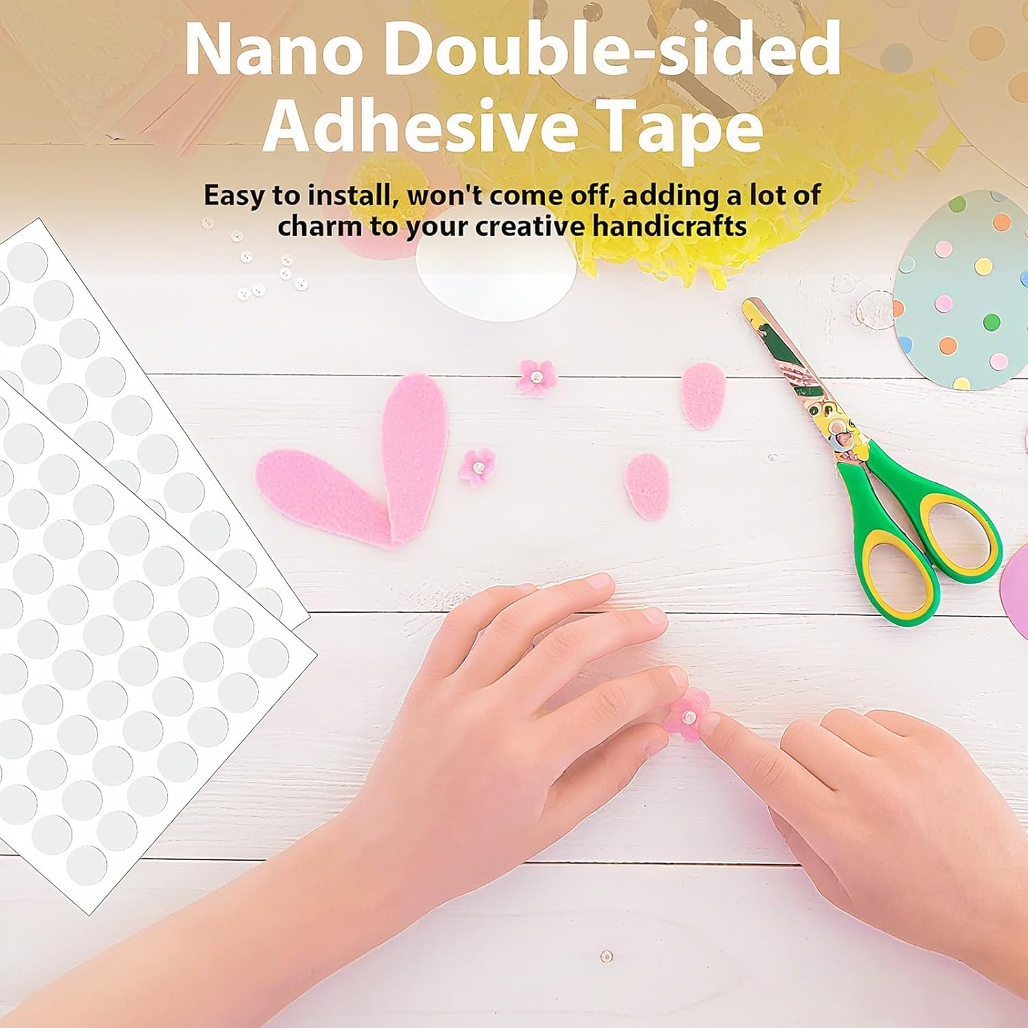 280 Pcs Nano Double Sided Dots - 20Mm round Removable No Residue Adhesive, Clear Reusable Glue Dots Tape for Walls, Posters, Photos, Crafts, Party & Home Decor