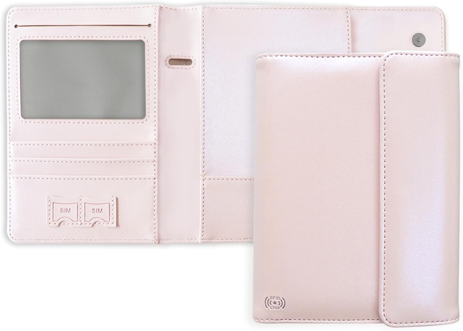 WALNEW Passport Holder for Travel, RFID Blocking Passport Book Wallet Cover Case, PU Leather Travel Essentials Accessories Document Holder, Brown