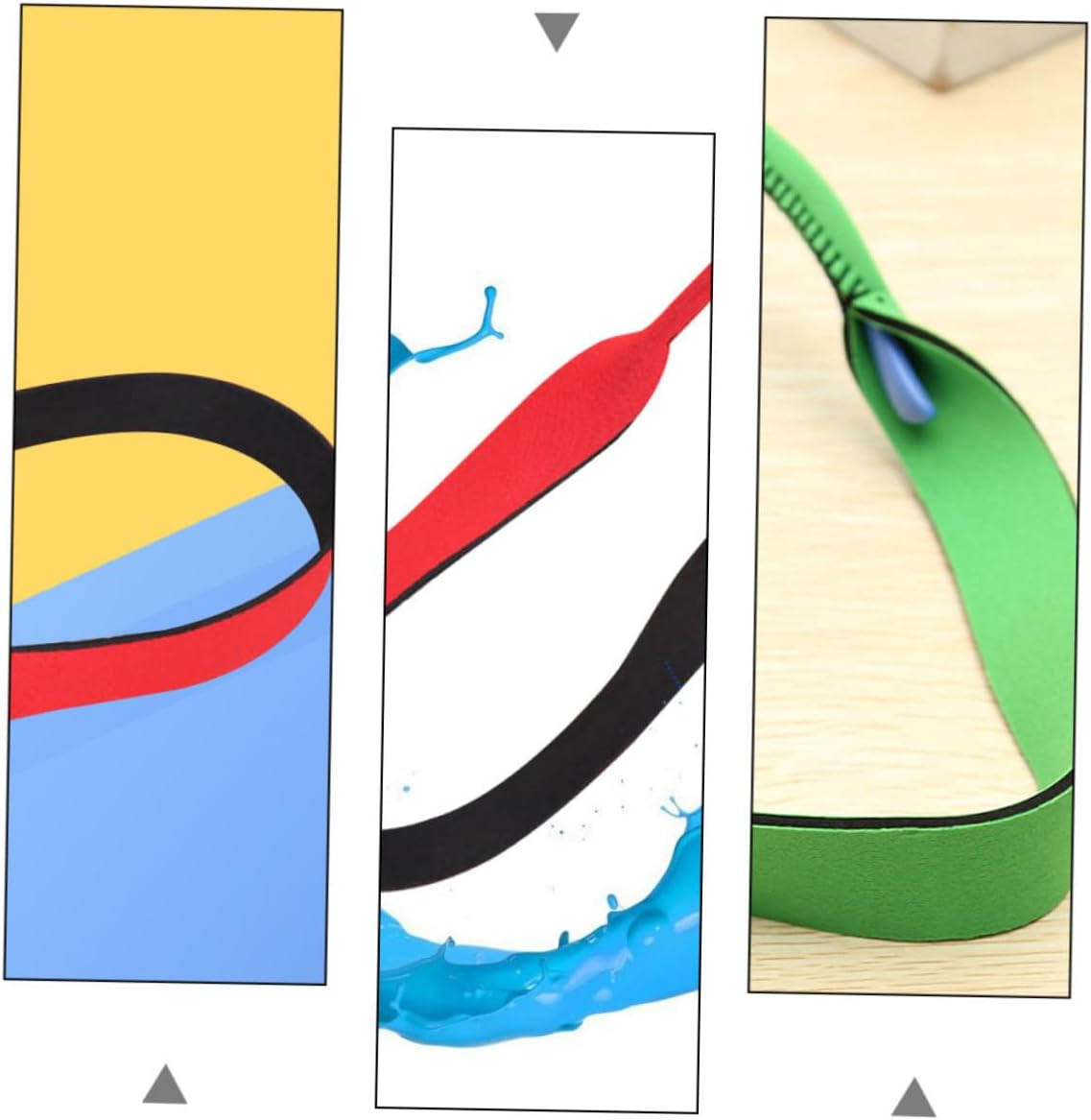 QUMIIRITY 6Pcs Sports Glasses Elastic Cord Eyewear Strap Anti-Slip Sunglasses Rope Holder for Men and Women with Red Green Blue Black Gray Navy &ndash; Multipack Eyewear Retainers for Outdoor Activities image number 2