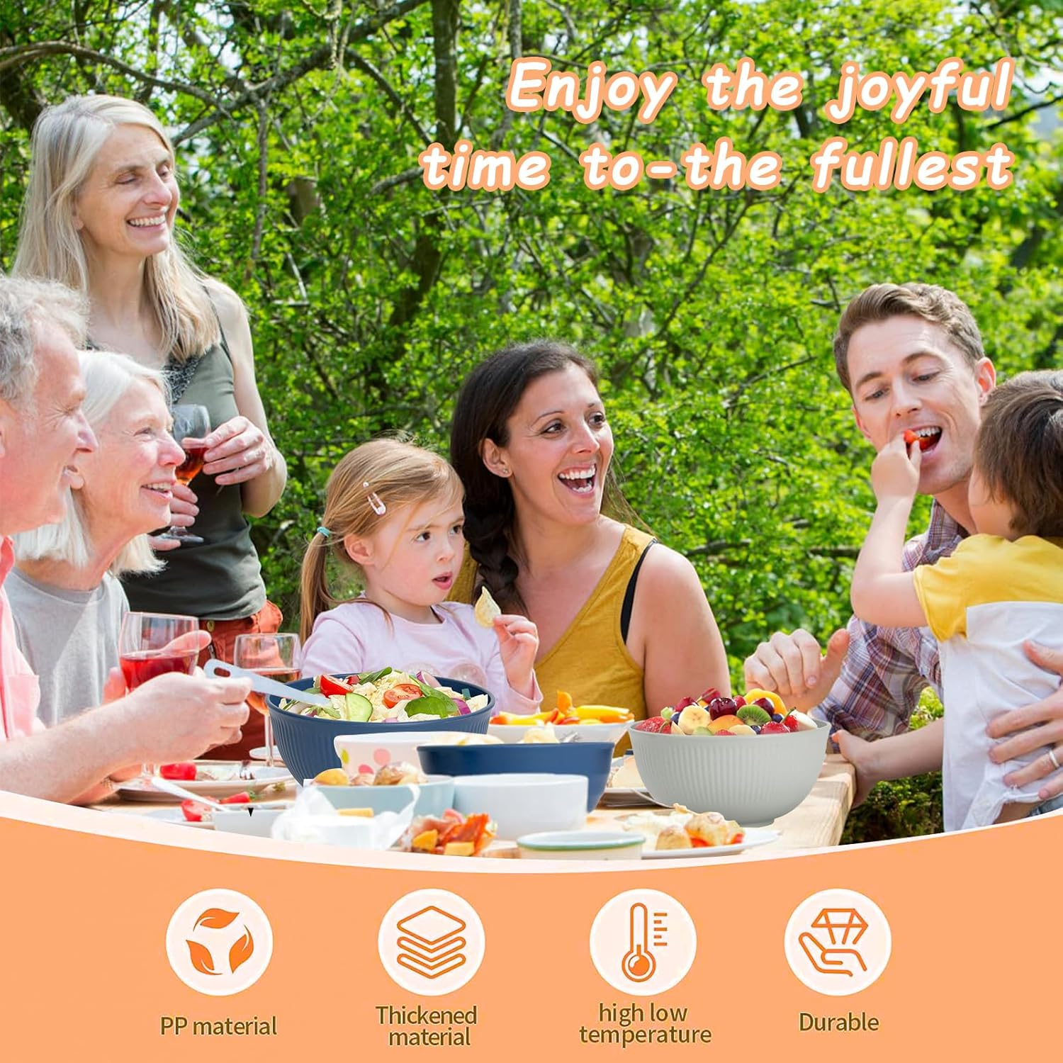 SZBOKE Cereal Bowls, 9 PCS Soup Bowls Wheat Straw Fiber Unbreakable Lightweight Bowls (9 PCS, 26 OZ) (Multicolor),Wheat Straw Bowls, Unbreakable Kids Bowls, Dishwasher & Microwave Safe Bowls