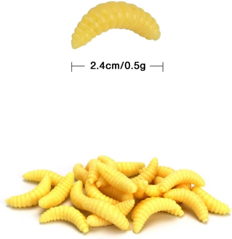 Origlam 100Pcs Fresh Water Fishing Bait, Soft Plastic Worms, Bass Fishing Worms, Soft Bait Shad Fishing Lures, Worm Baits image number 6