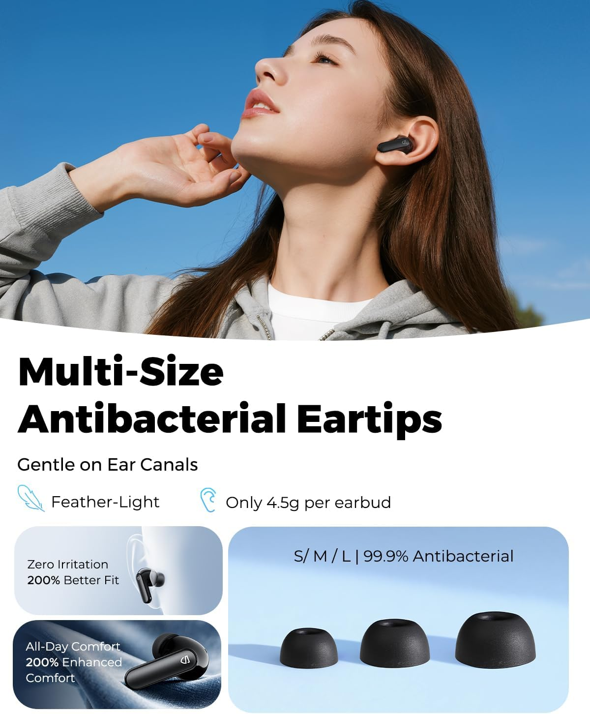 SOUNDPEATS Q3 Pro Noise Cancelling Headphones with FF ANC (-38Db), 13Mm Drivers with Powerful Bass Wireless Earbuds, BT 6.0, 42H Playtime, 4 Mics AI ENC Call, IP55, Fast Charge, App Customize EQ