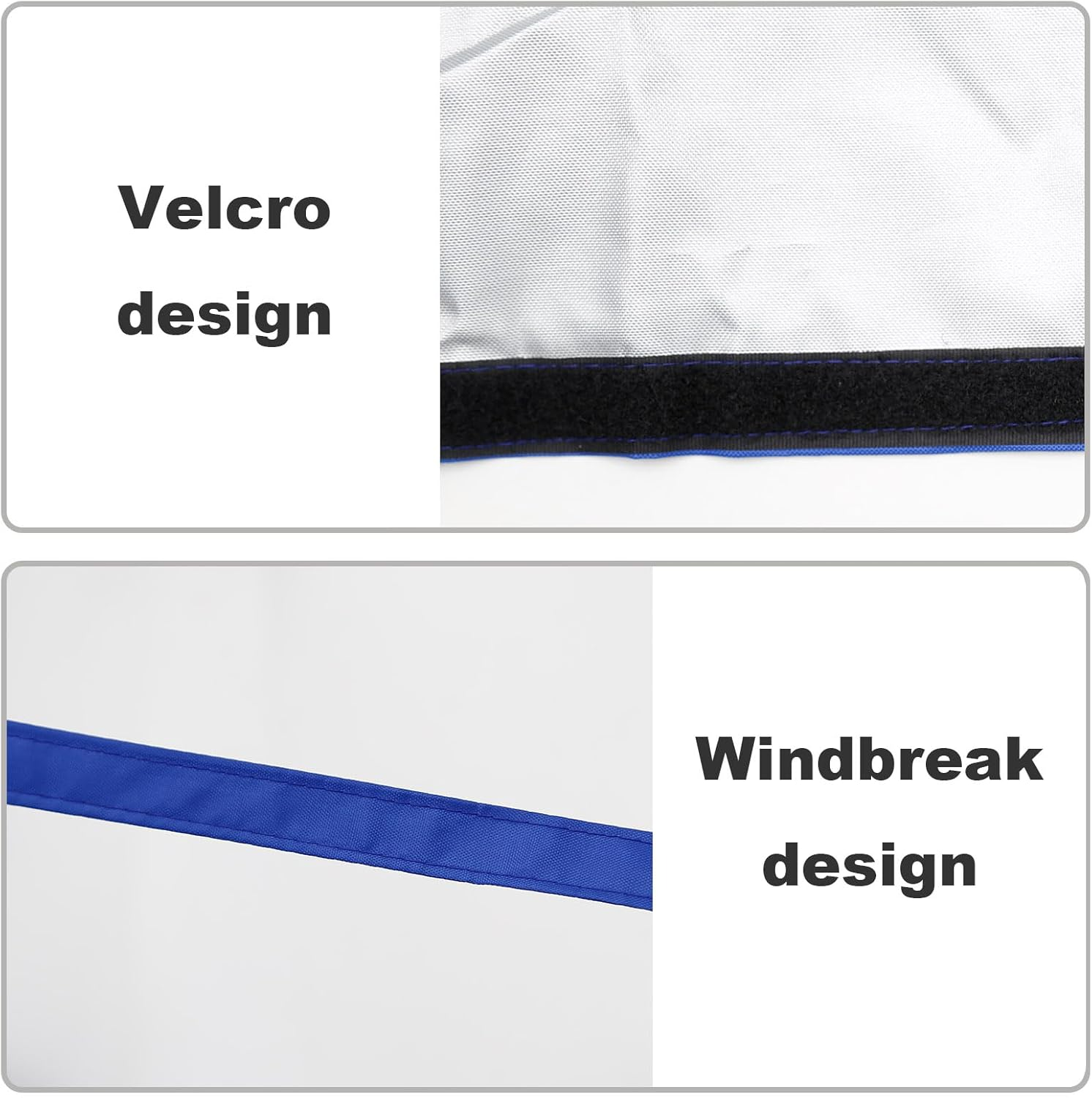 SYOWADA 12-13Ft Waterproof Sail Cover Boom Mainsail Cover Uv Protection Mainsail Cover 420D Oxford Cloth Kayak Covers for Sailboat (12-13Ft) image number 3