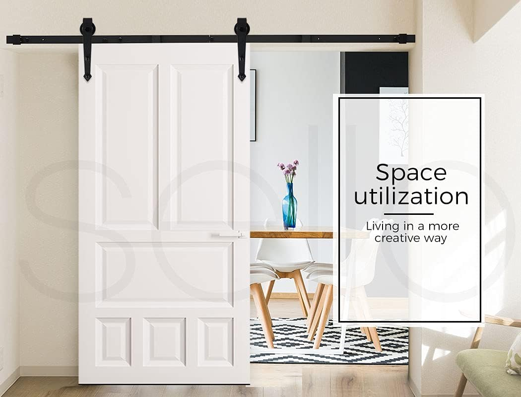 Levede Sliding Barn Door Hardware Track Roller Kit 3.66M Antique Classic Single image number 1