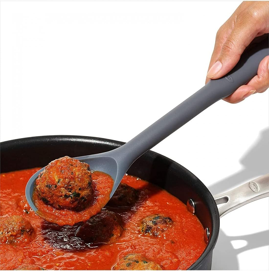 OXO 11281400 Good Grips Silicone Spoon, Peppercorn Grey image number 6