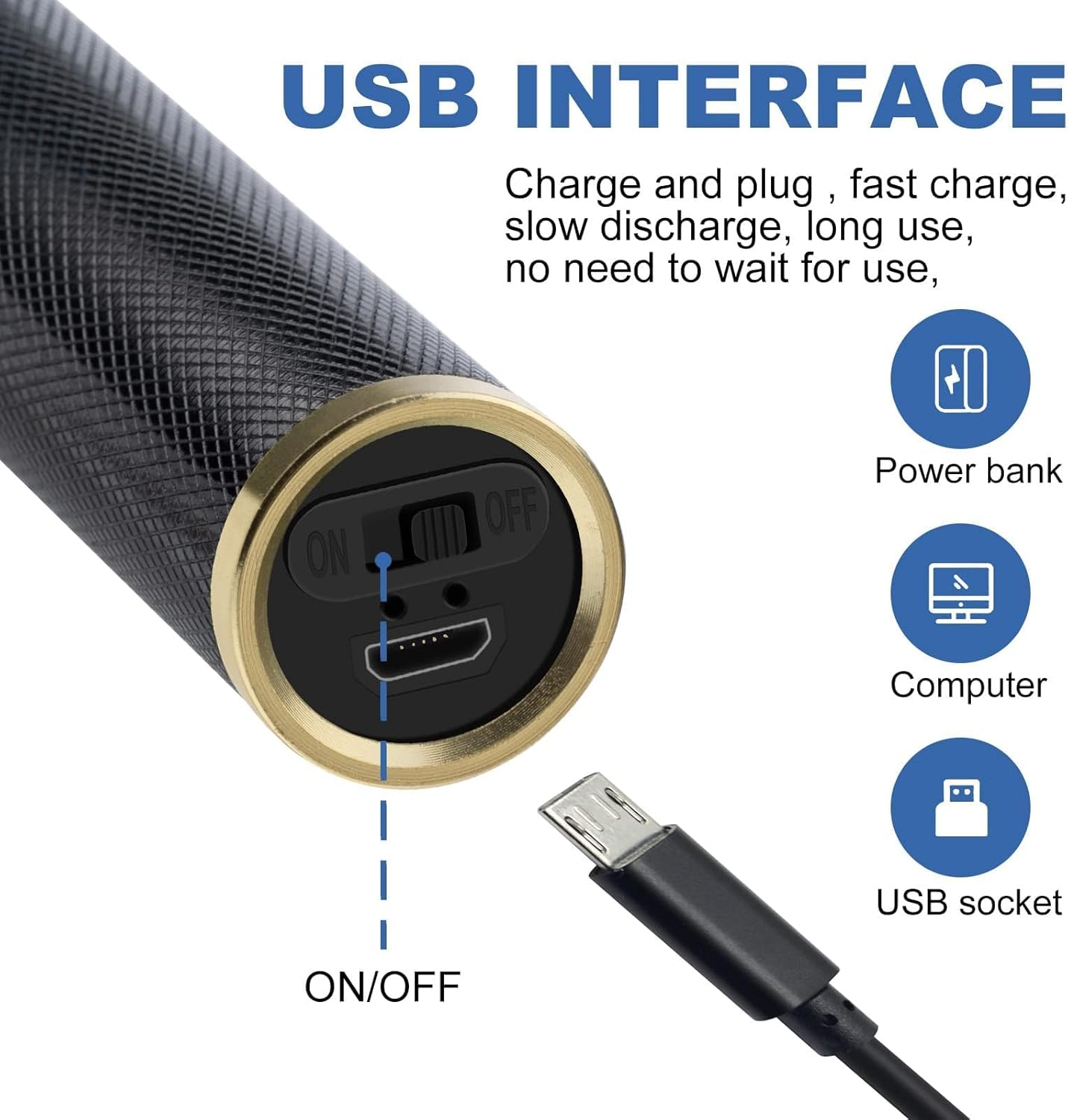 YOGINGO Professional Hair Trimmer for Men, Beard Trimmer Hair Clippers for Men, Cordless Rechargeable Hair Trimmer Metal Body Cutting Grooming Kit,Beard Shaver Barbershop image number 3