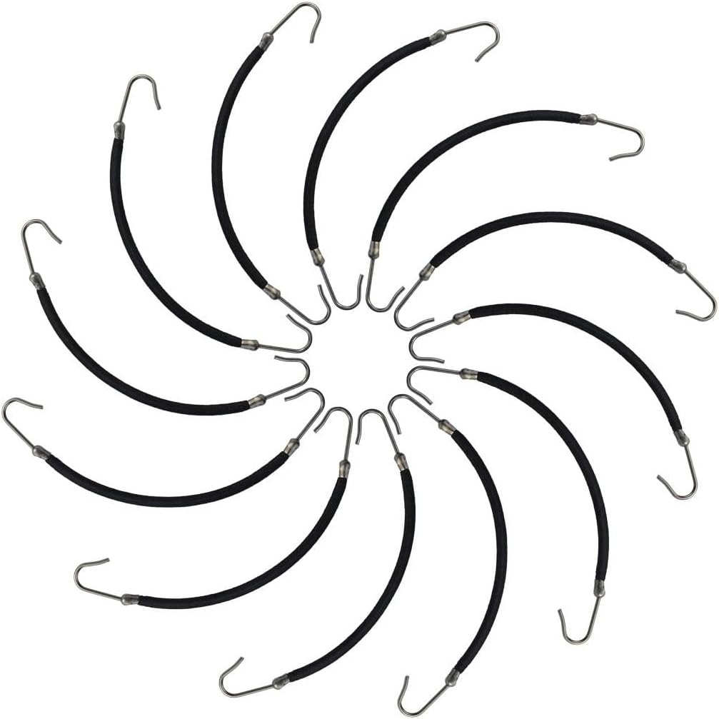 Fsfsdg 24 Pieces Black Ponytails Hooks Elastic Hair Ties Band Rubber Bands Holder Hair- Styling for Women Girls Suitable for Thick Thin Hair image number 2