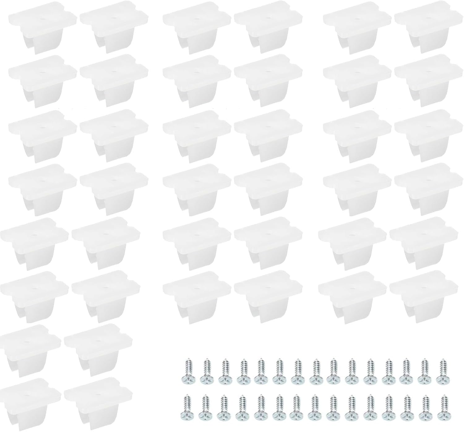Gqunit Pack of 50 Waterproof LED Light Strip Clips, Mounting Clamps, LED Strip Mounting Bracket Clips, Suitable for 5 Mm to 6 Mm Silicone Strip Holder, Translucent, Includes Screws image number 5