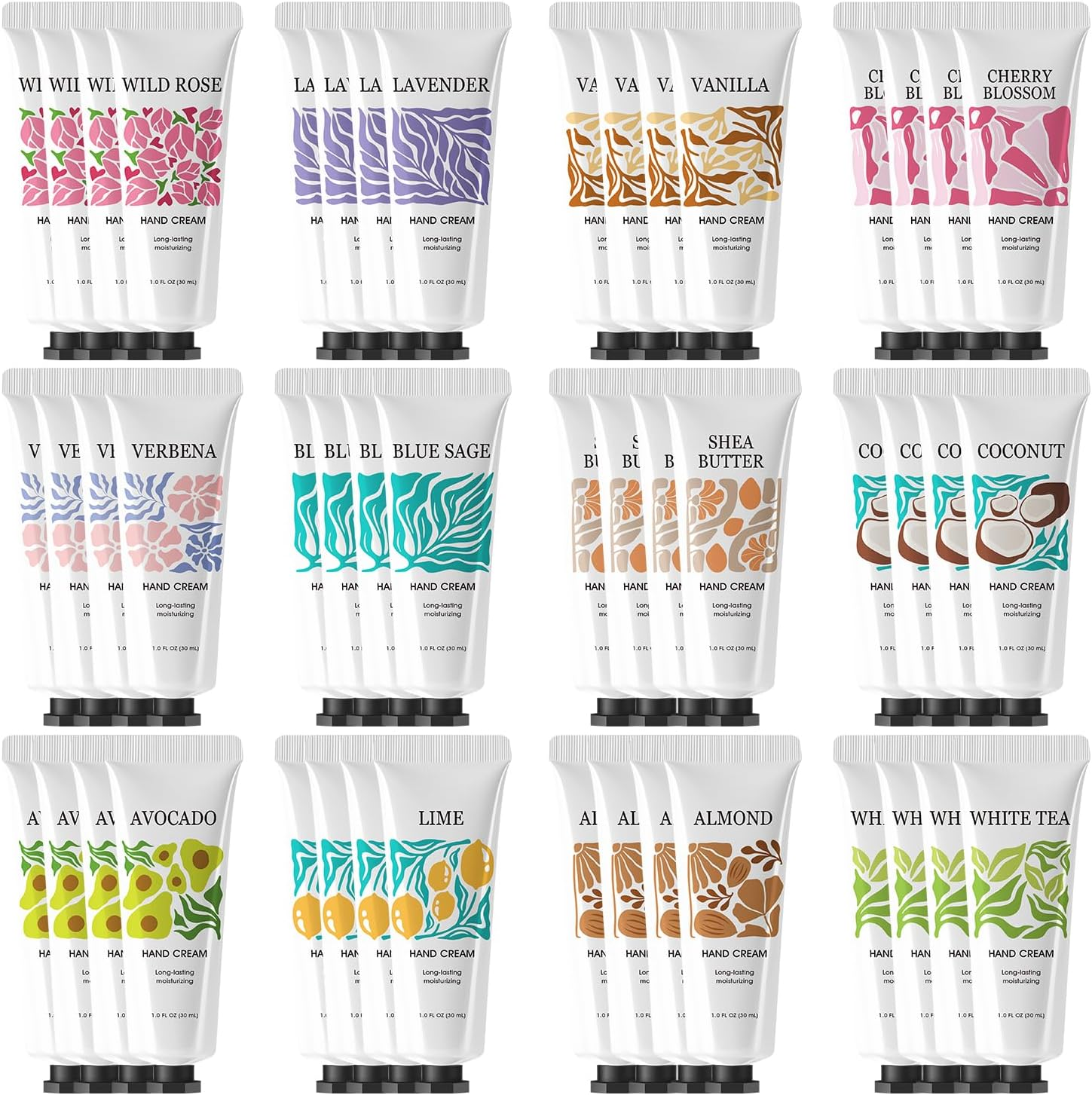 Gifts for Women BODY & EARTH # LOVE 48 Pack Hand Cream Gifts Set, Hand Lotion for Dry Cracked Hands, Travel Size Hand Cream Samples Mini Hand Lotion Bulk Gift Stocking Stuffers, Gifts for Mom, Sister, Christmas image number 3