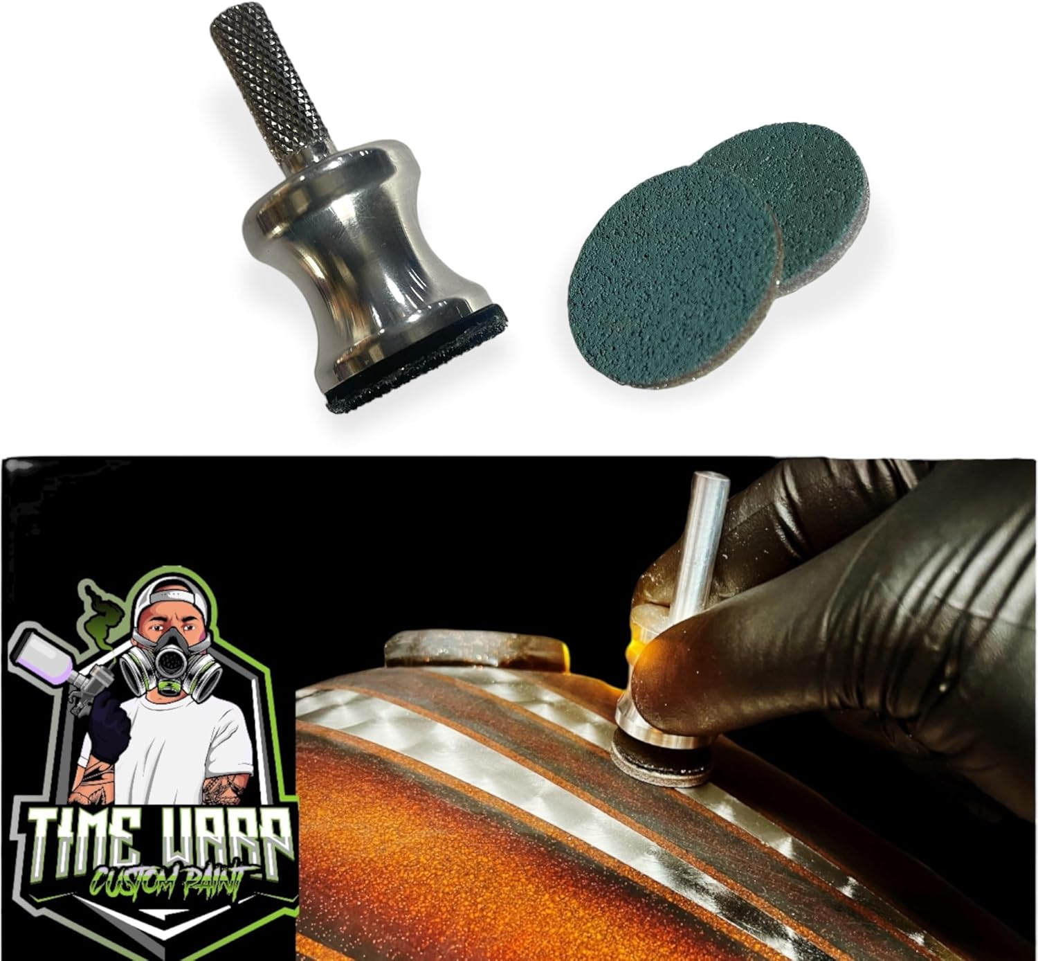 Lime Line Leaf Spinner 1" Inch Engine Turn for Gold and Silver Leafing