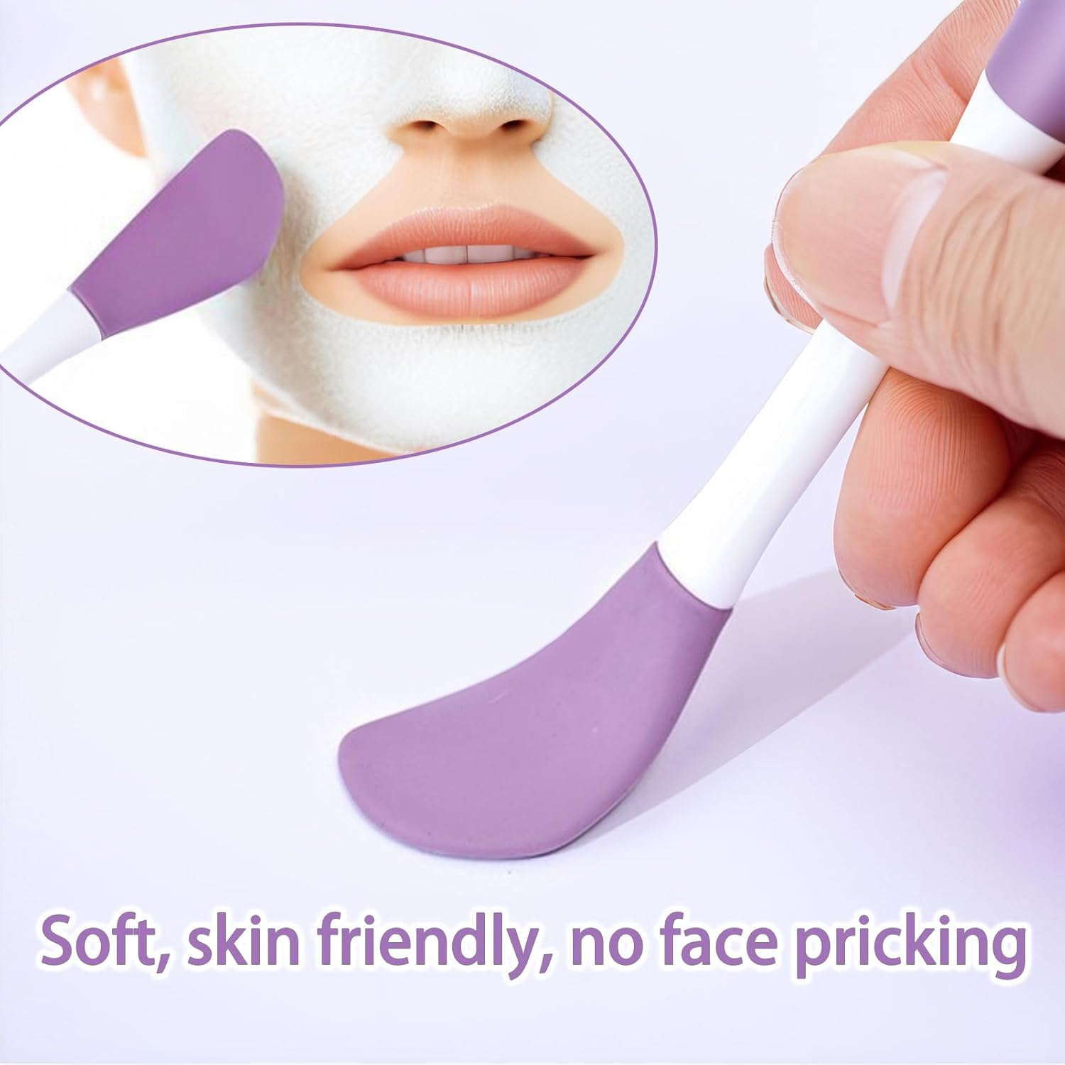 6 Pieces of Silicone Face Scrubber, Dual-Head Dual-Purpose Pore Cleaning Brush, Portable and Multi-Functional Skin Care Tools, Used for Blackhead Removal, Pore Cleaning and Gentle Exfoliation, Deep Pore Cleaning Massager image number 3