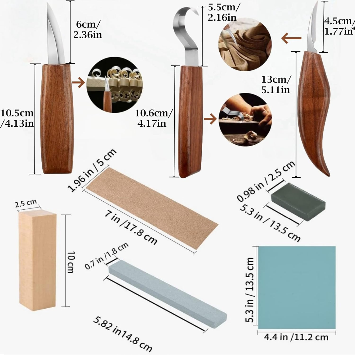 Fiabgum Wood Carving Tools Set, 26 PCS Wood Carving Set, Carving Tools for Wood, Professional Wood Carving Knife Tools Carving Knife Set for Beginners/Professionals, DIY Carving Set with Gloves image number 6