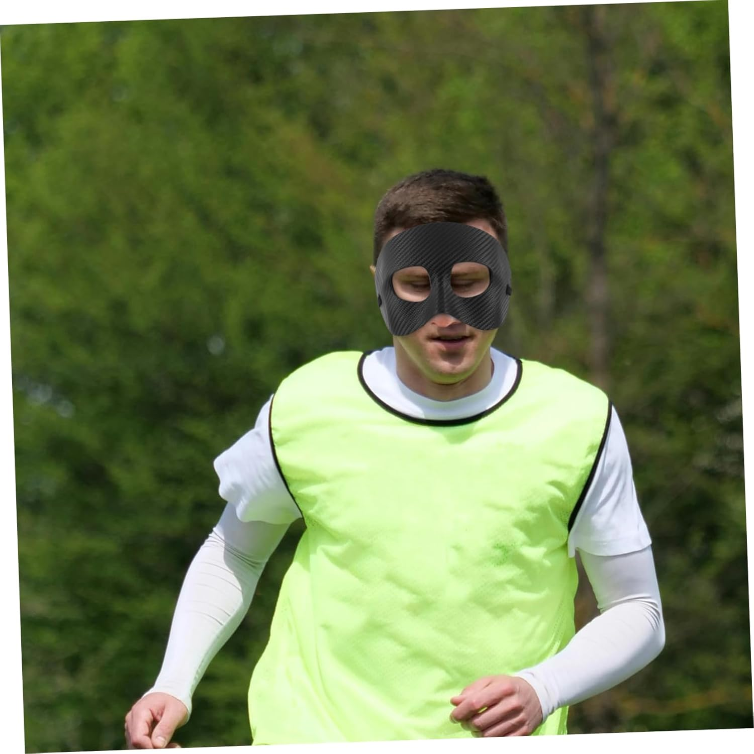 CLISPEED for Broken Nose Lightweight Sports for Men Black for Football and Basketball Breathable Design for Comfort Competitive Sports image number 2