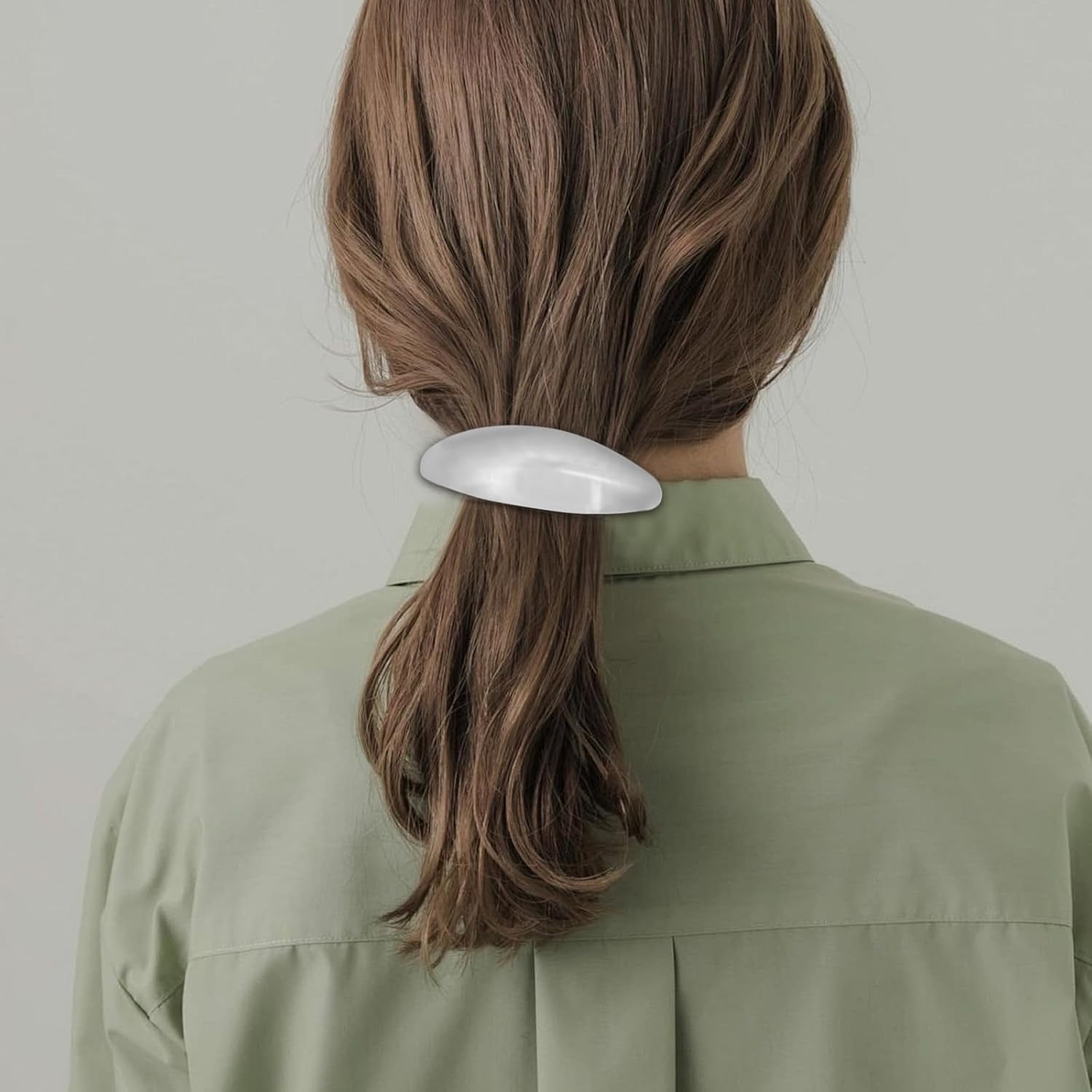 4 Pcs Large Hair Barrette Clips Oval Metal Snap Barrettes Retro Classic Clasp Strong Hold Grip Hair Clips Ponytail Holder Automatic Hair Pins Hair Accessories for Thick Hair Women Girls (Golden+Silver, One Size) image number 2