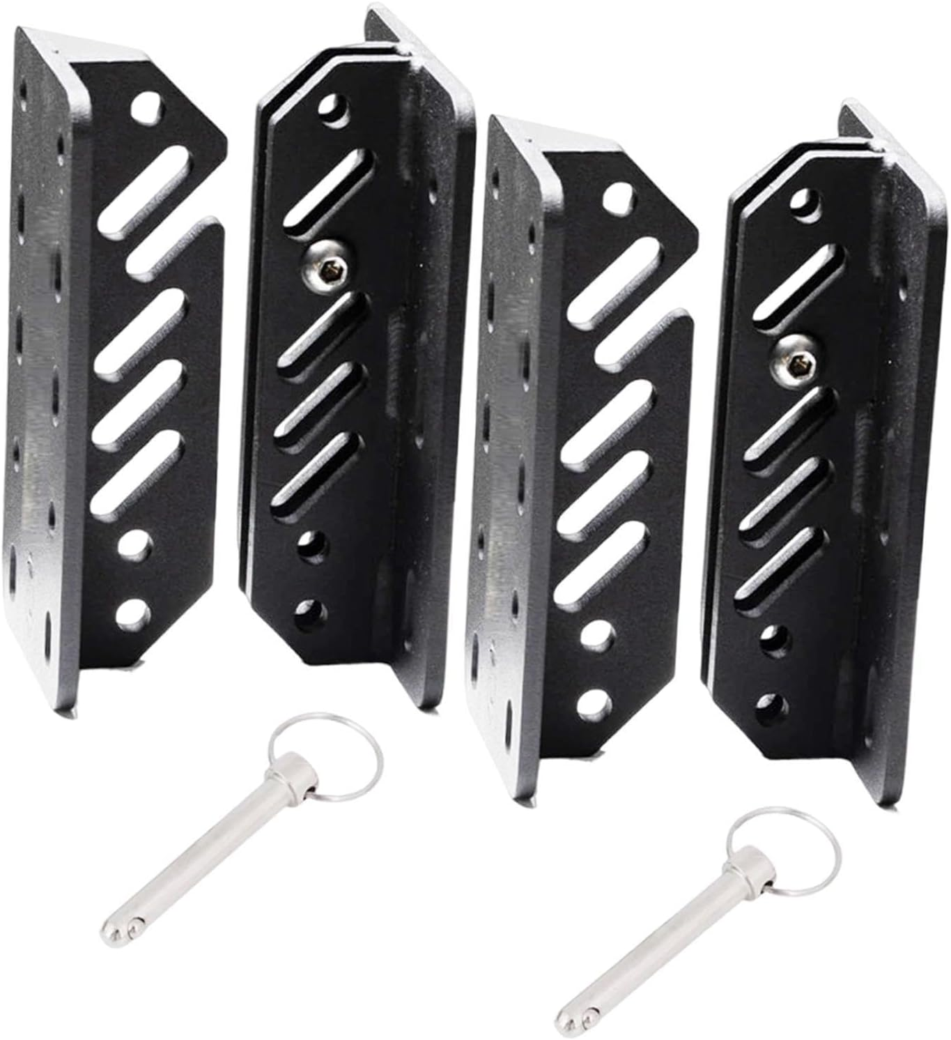 TENOL Awning Bracket Hardware Easy Use Wind Resistant Repair Parts Easy Installation Quick Setup Black Metal Heavy Duty Accessories, 2 Set