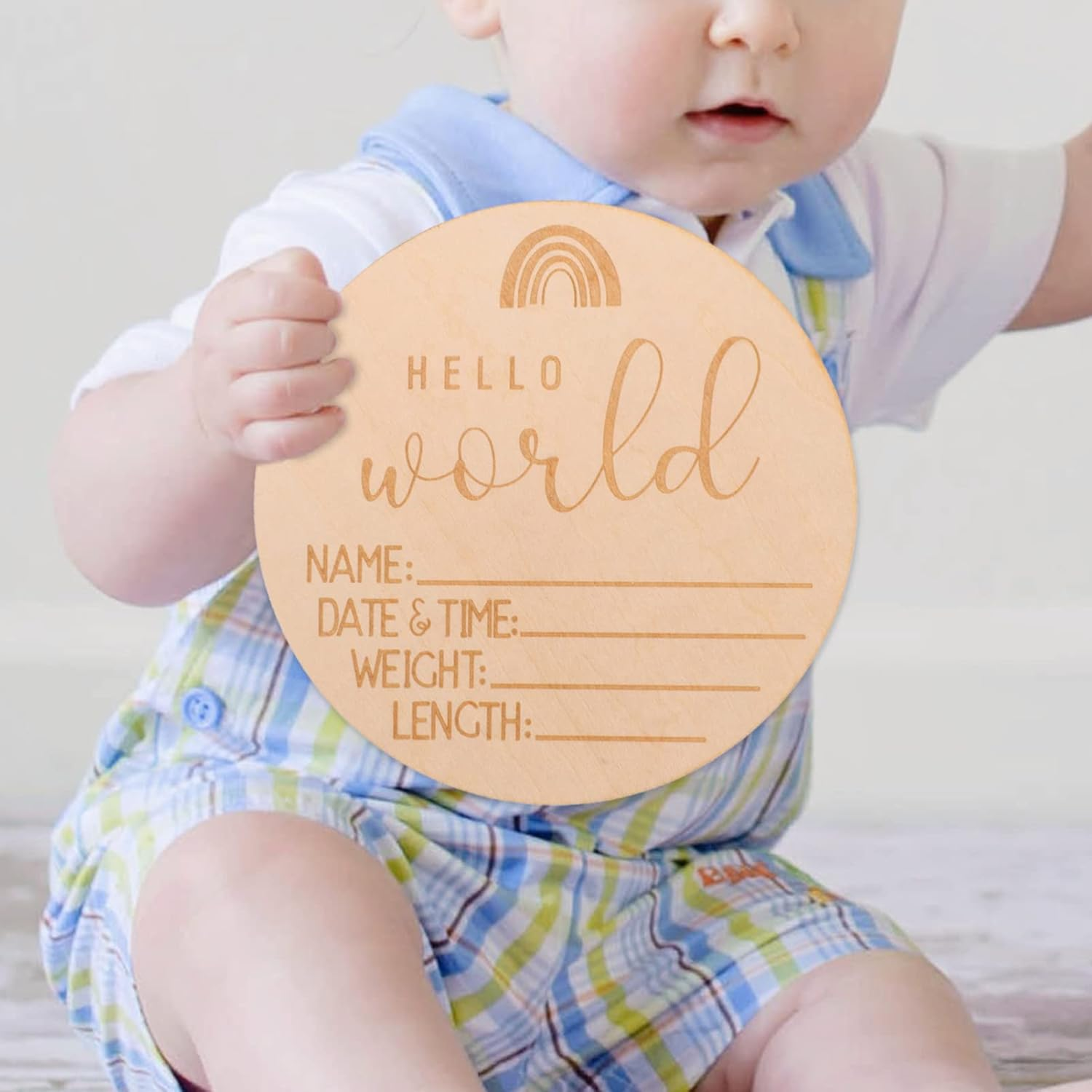 5Pcs Chips Commemorative Card Newborn Sign Birth Announcement Sign for Nursery Keepsake