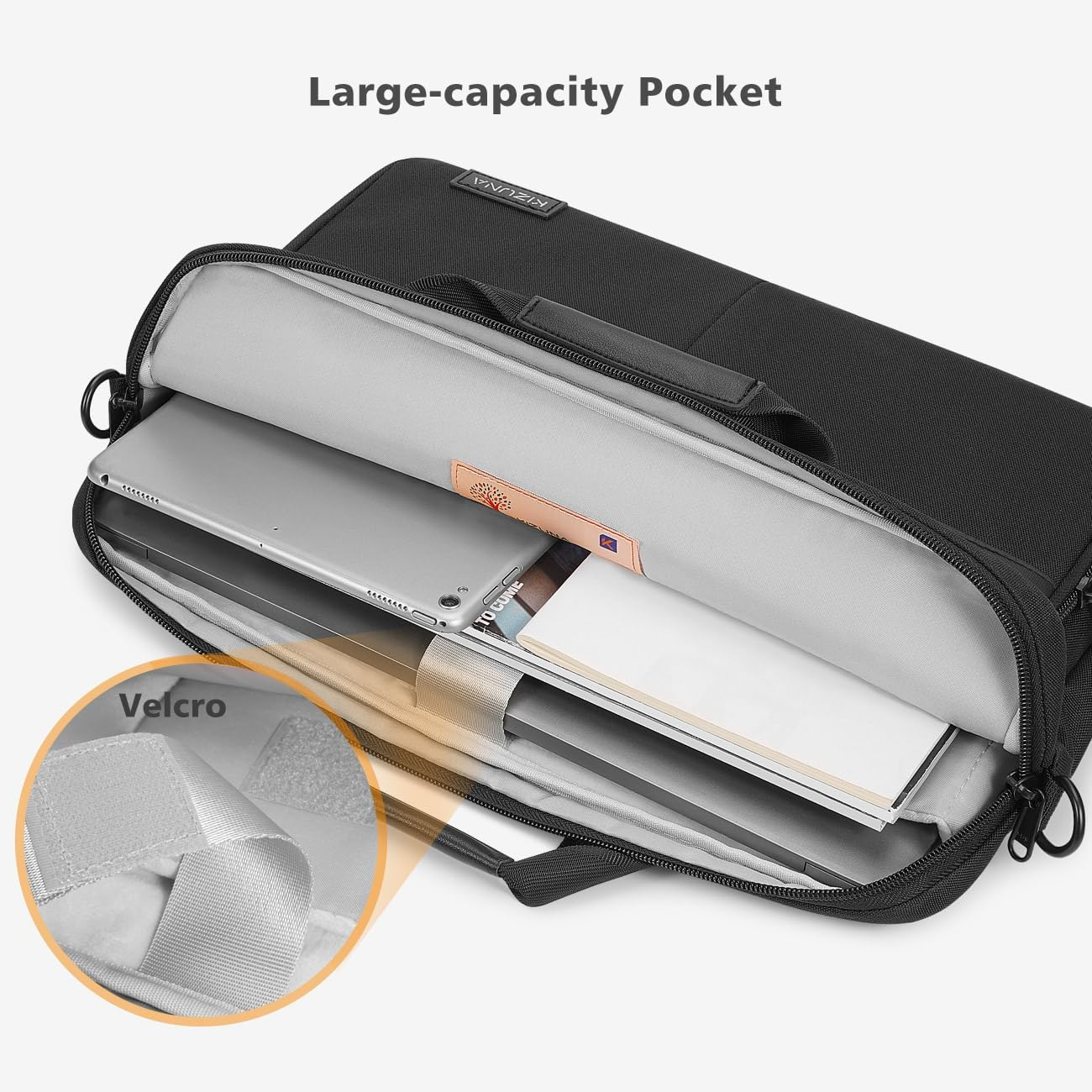 KIZUNA Laptop Bag Case 15.6 Inch Computer Shoulder Sleeve for Macbook Air 15 M2/Macbook Pro M1 M2 Max/16" Lenovo Legion Slim 5I Gen 8/16" Ideapad Slim 5/Gaming 3I/Hp Envy X360 15/Dell, Black image number 4