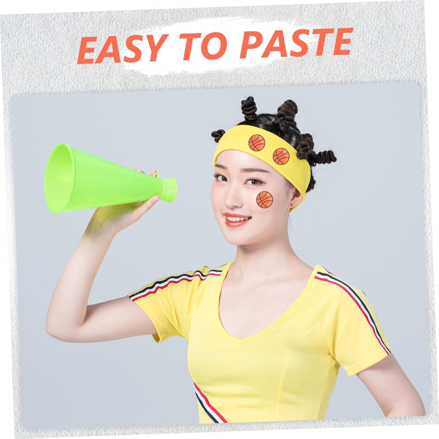 SOESFOUFU Basketball Temporary Stickers Waterproof Sports Body Sticker for Boys and Girls Women Game Face Decal Cheer Sturdy Arm Tattoo for Basketball Fans image number 4