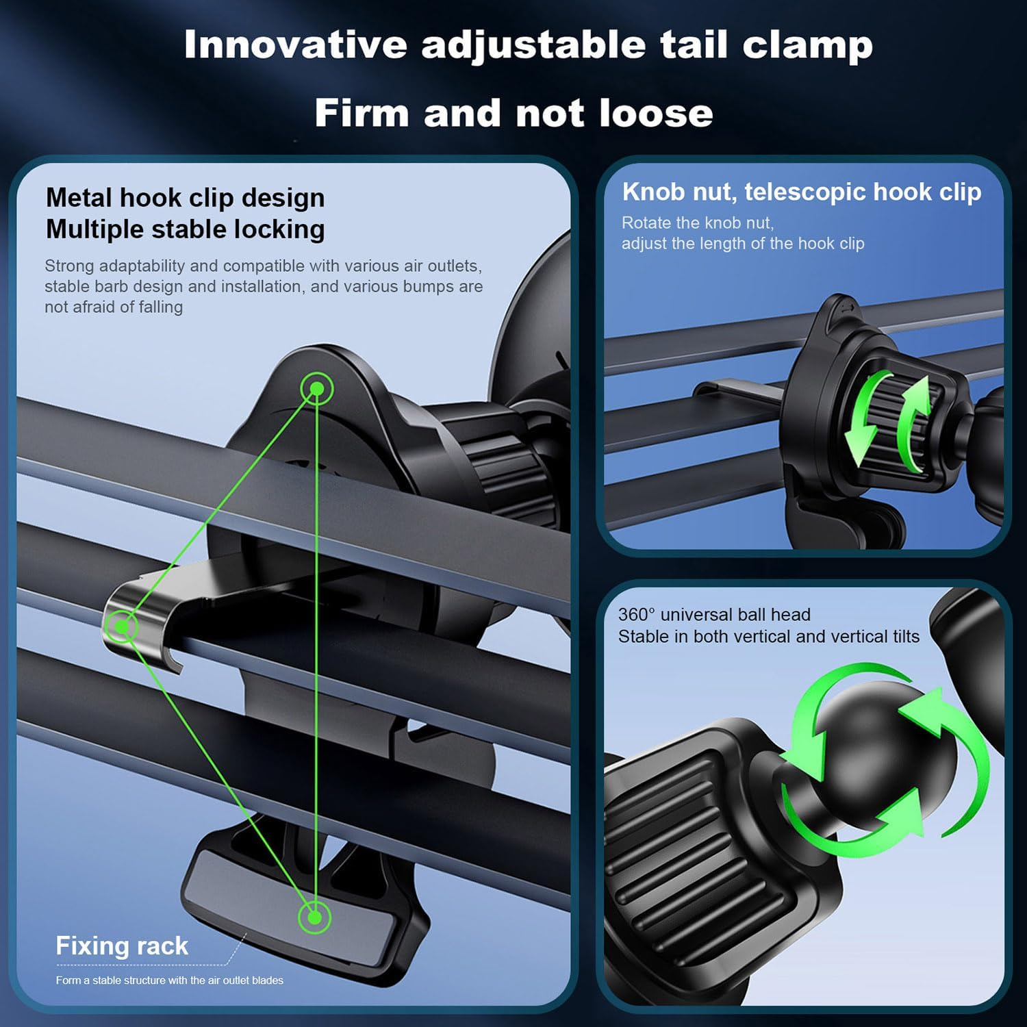 Magnetic Wireless Car Charger Mount 15W Car Phone Holder Compatibl with Iphone 12-16 Series,Vent Windshield Dash Mount Phone Charger Holder Mount (Black Magnetic) image number 1