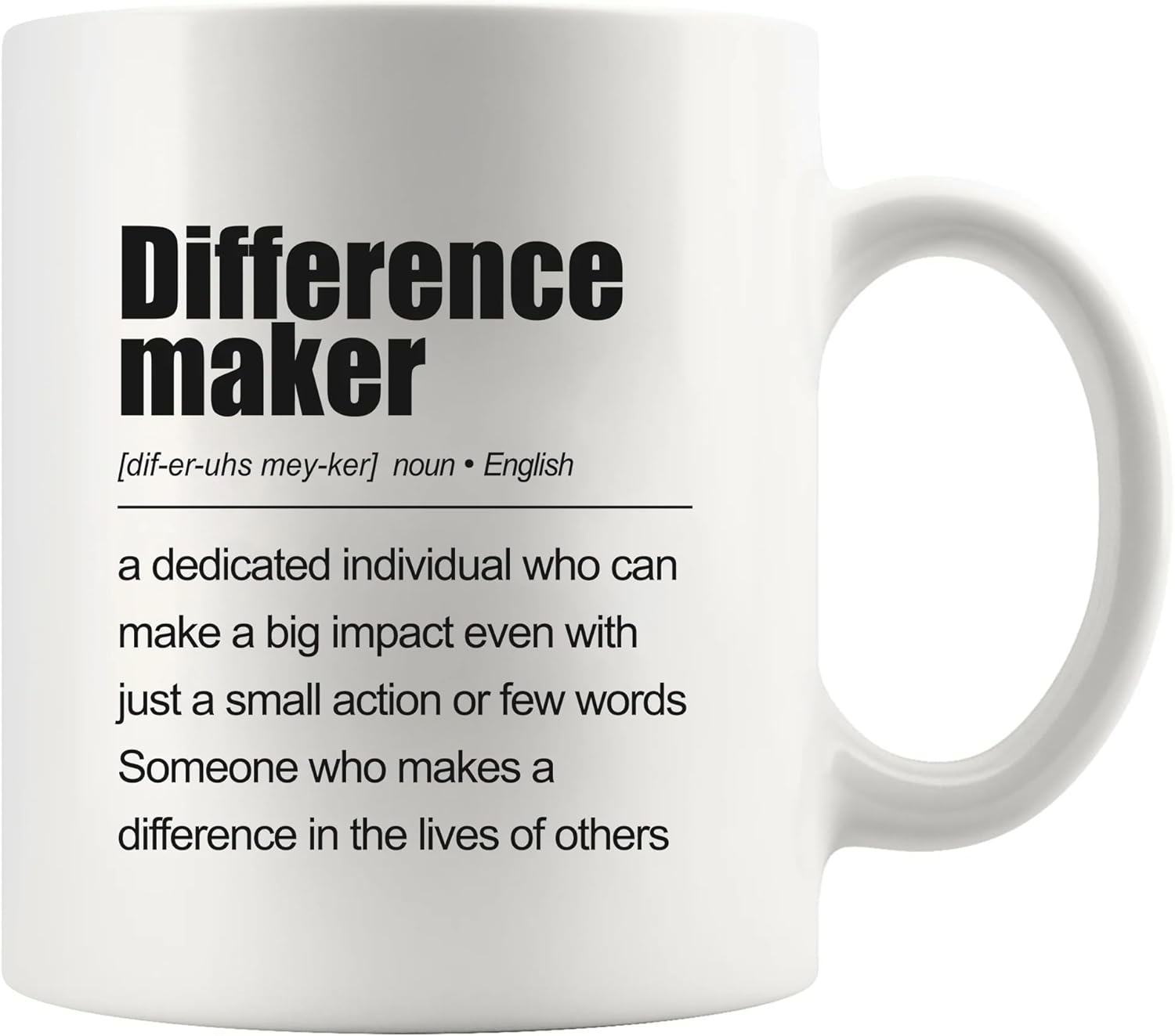 Difference Maker Definition Mug Inspirational Gifts for Women Men Retirement Gifts to Coworkers Boss Leader Teacher Ceramic Mug 11 Oz White