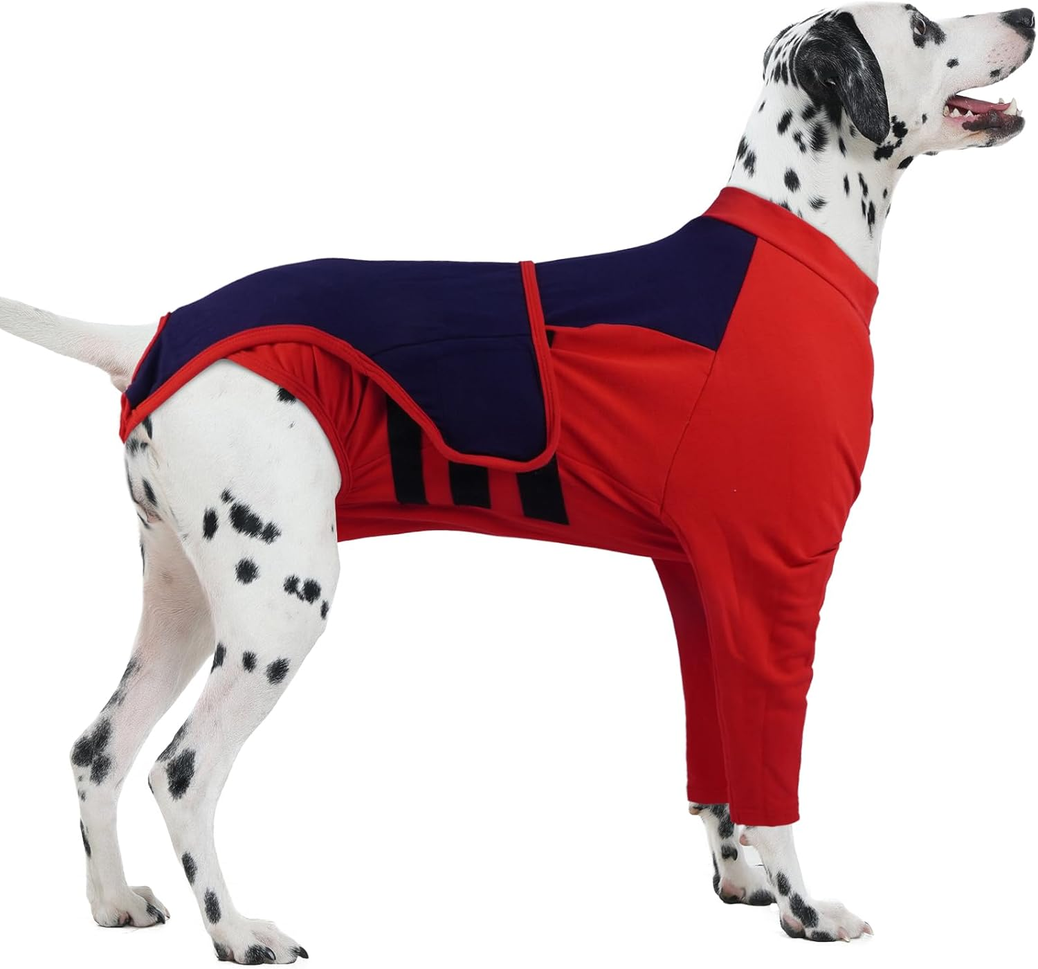 Lelepet Dog Recovery Suit for Dogs, Dogs Shirt Stop Licking Joints, Pet Long Sleeve Suit for Front Legs Protecting, Wound Protector for Abdominal Leg Shoulder after Surgery Male Female, Red 3XL image number 3