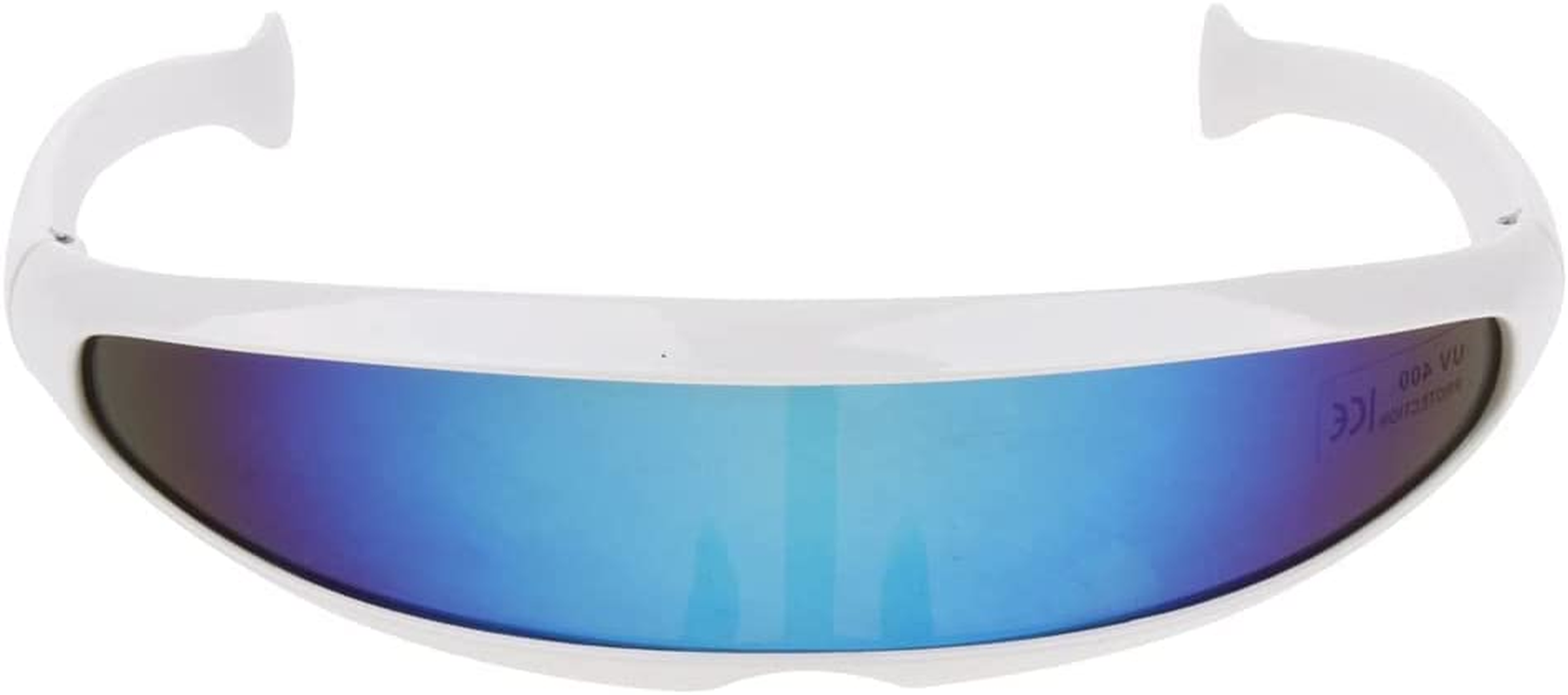 Novelty Futuristic Sunglasses Mirror Monoblock Glasses Costume image number 2