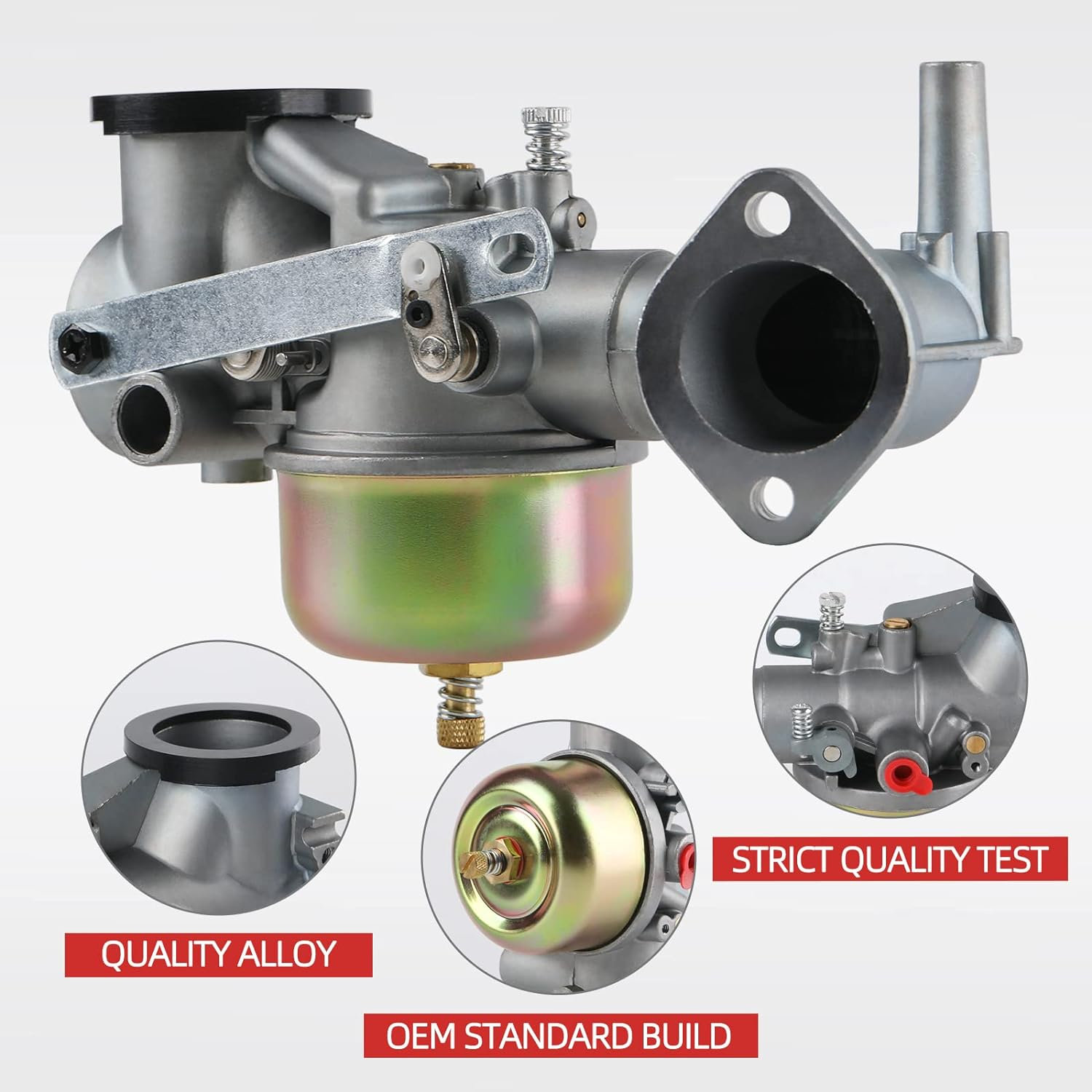 491590 Carburetor for Briggs & Stratton 491590 390811 392152，Engine Series 190702 191707 191700 192700 193700 Engine Carb with Gasket and Cleaning Tools image number 1
