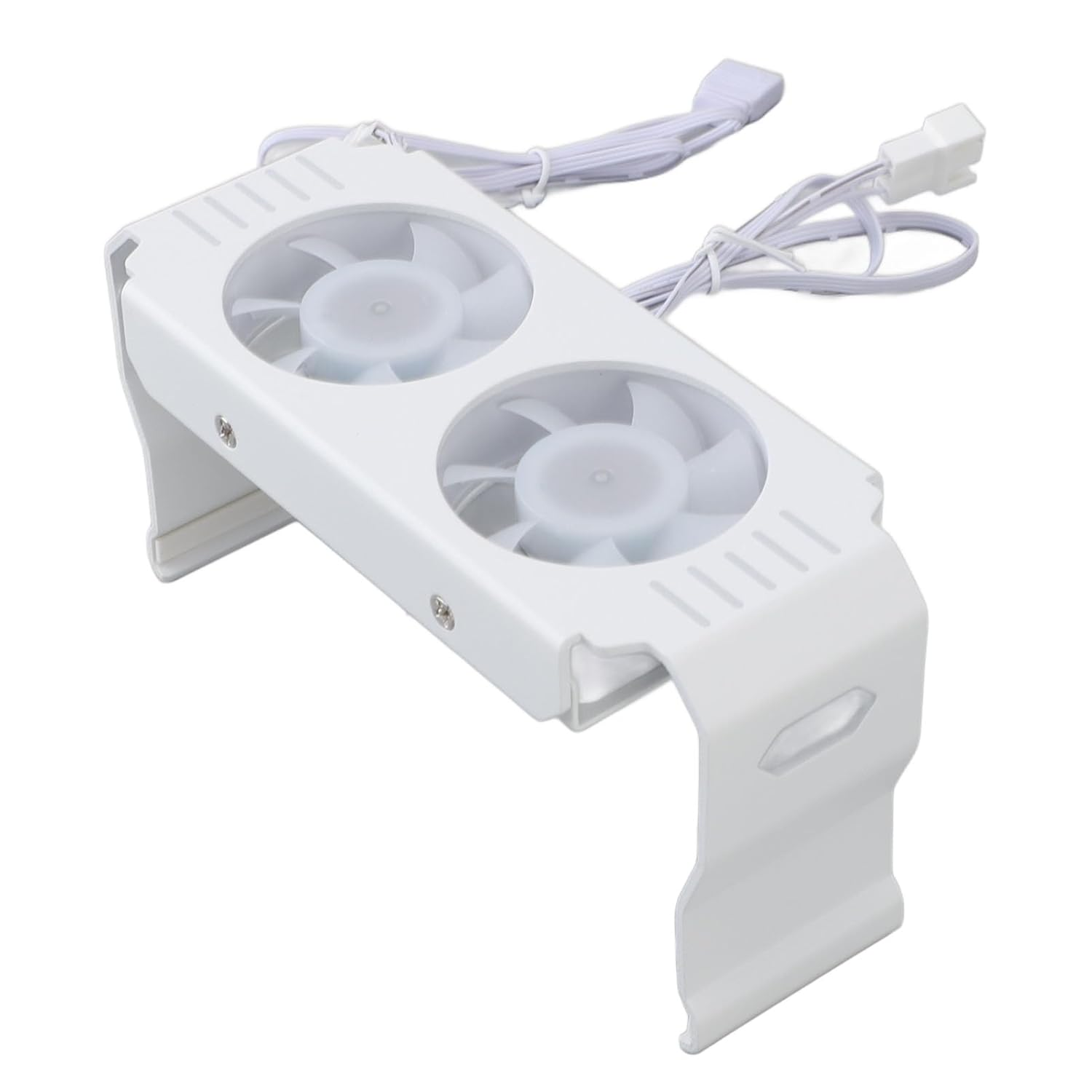 Cooling Fan, Low Noise Running Dual Fans PWM Smart Temp Control Memory Module Radiator for DDR DDR2 DDR3 DDR4 DDR5 (Black)