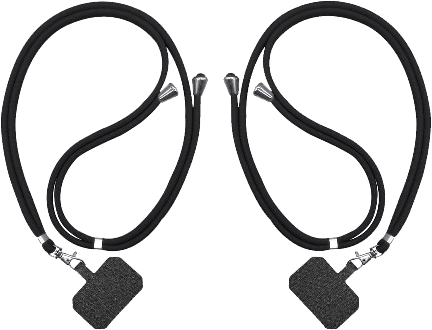 Universal Cell Phone Strap (2 Pack), Crossbody Phone Lanyards for Neck Adjustable Wrist Straps as Phone Grip Compatible with Most Phone Cases,Yellow Light Grey