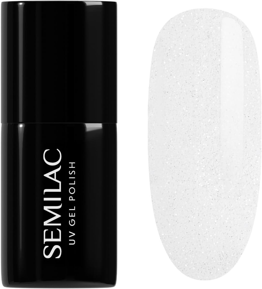 091 UV Nail Polish Hybrid Semilac Glitter Milk 7 Ml