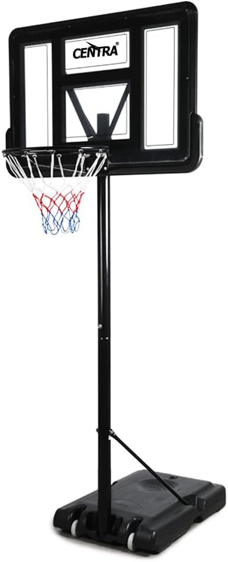 Centra Basketball Hoop Stand Portable 1.3-3.05M Height Adjustable Backboard Net Ring Basketball Hoop Stand 75L Stable Base for Adults Teens Ball Slot image number 5
