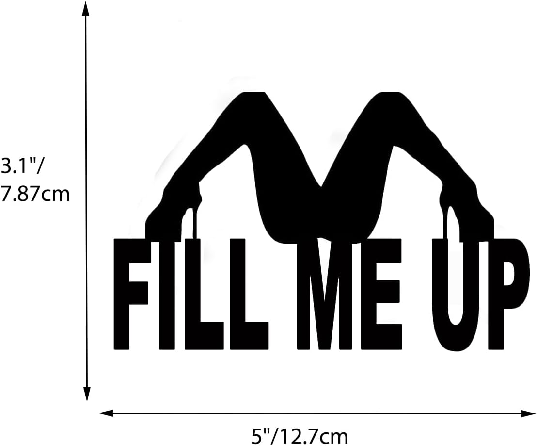 XTRAYXRAY Fill Me up Sticker Car Fuel Tank Cap Decal Funny Window Bumper Decal Sticker Suitable for Cars, Trucks Black - Black image number 4