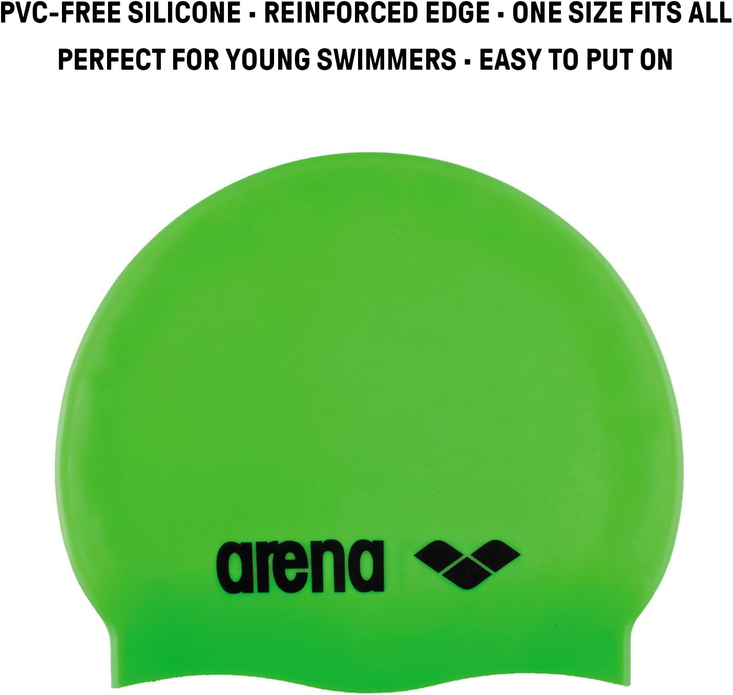 Arena Classic Silicone Junior Unisex Swimming Cap with Reinforced Edge, Soft and Resistant