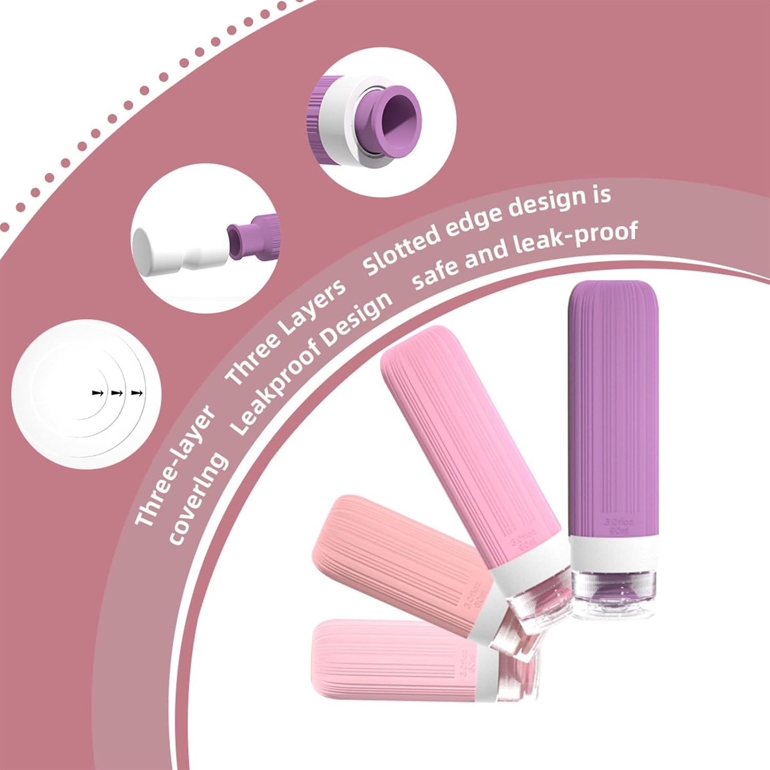 16 Pack Travel Bottles Set for Toiletries, TSA Approved Leak Proof Silicone Squeezable Containers for Toiletries, Refillable Cosmetic Kits for Conditioner Shampoo, Lotion & Body Wash (BPA Free) - 02 image number 4