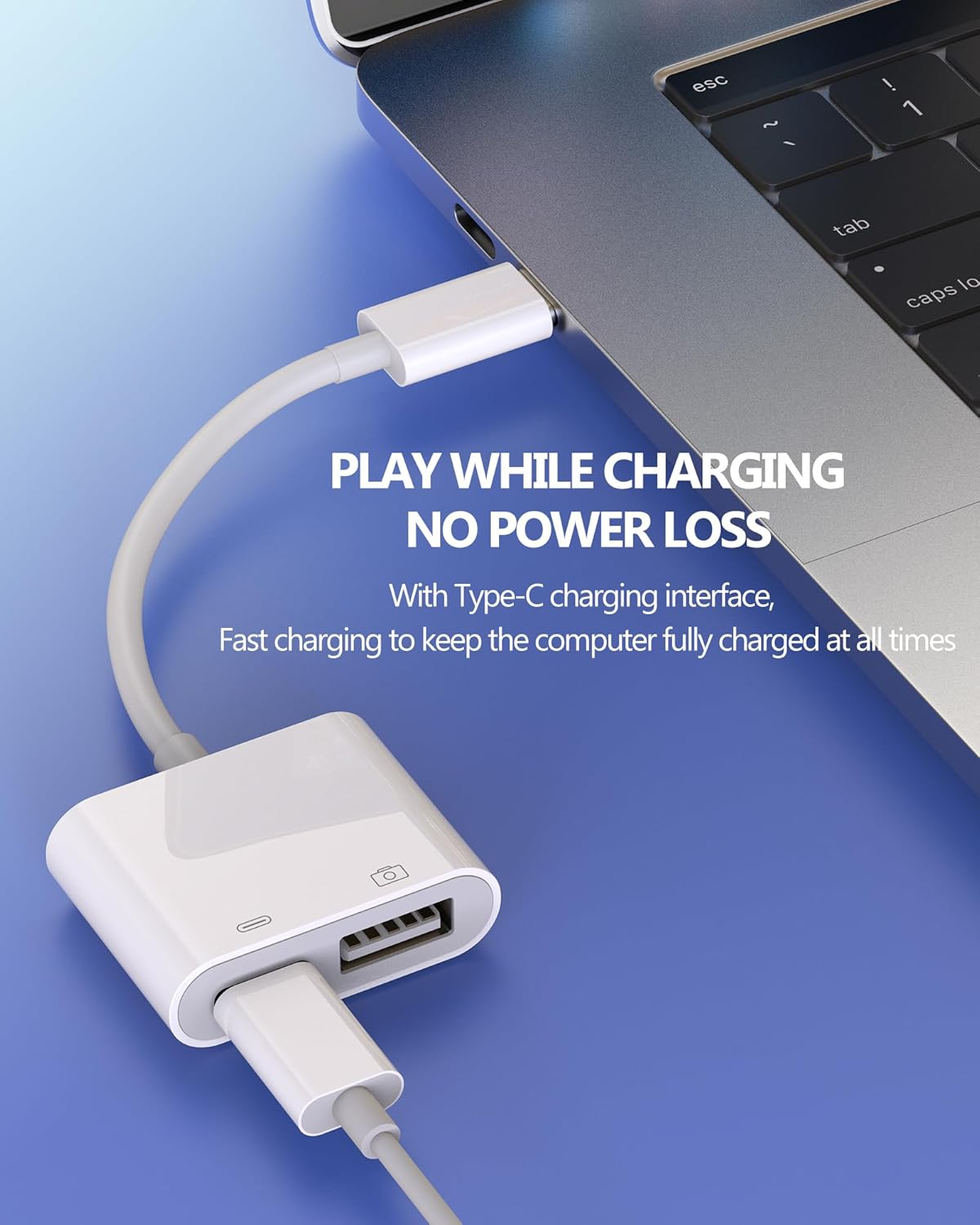 USB-C to USB Adapter(2In1) Type C Cable Accessories Thunderbolt Converter OTG 3.0 Mouse Port Dongle Compatible for Samsung for Iphone15 Pro Max plus for Ipad Macbook image number 1