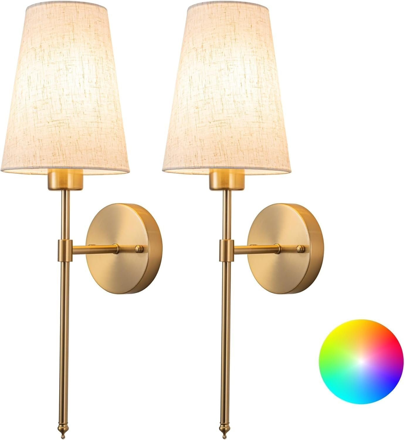 Wall Lights Battery Operated Wall Sconces Set of 2，Indoor Not Hardwired Fabric Shade Fixtures,Rechargeable Wireless Wall Sconces with Dimmable Remote Control,For Bedroom,Farmhouse(Black)