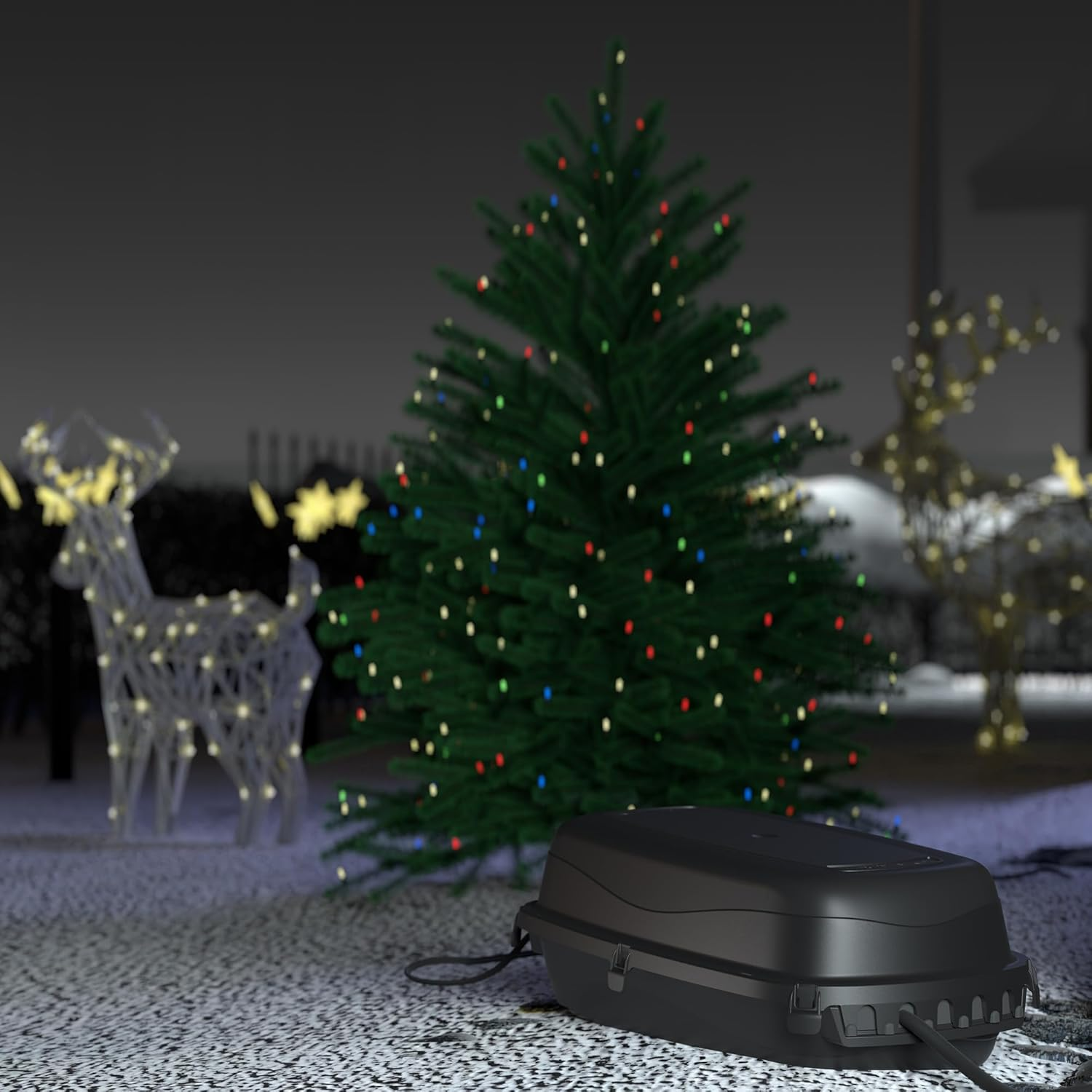 D-Line Outdoor Waterproof Cable Tidy Box, Black image number 3