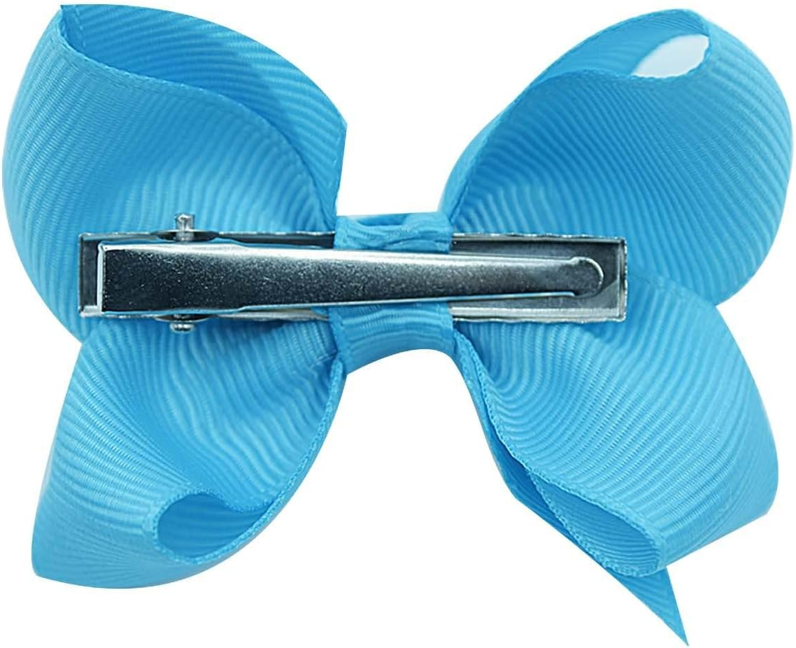 20Pcs Hair Bows Clips for Little Girls,3Inch Baby Hair Clips,Fully Lined Baby Hair Bows Clips,Infants Toddlers Kids Hair Styling Accessories for Fine Hair. image number 5