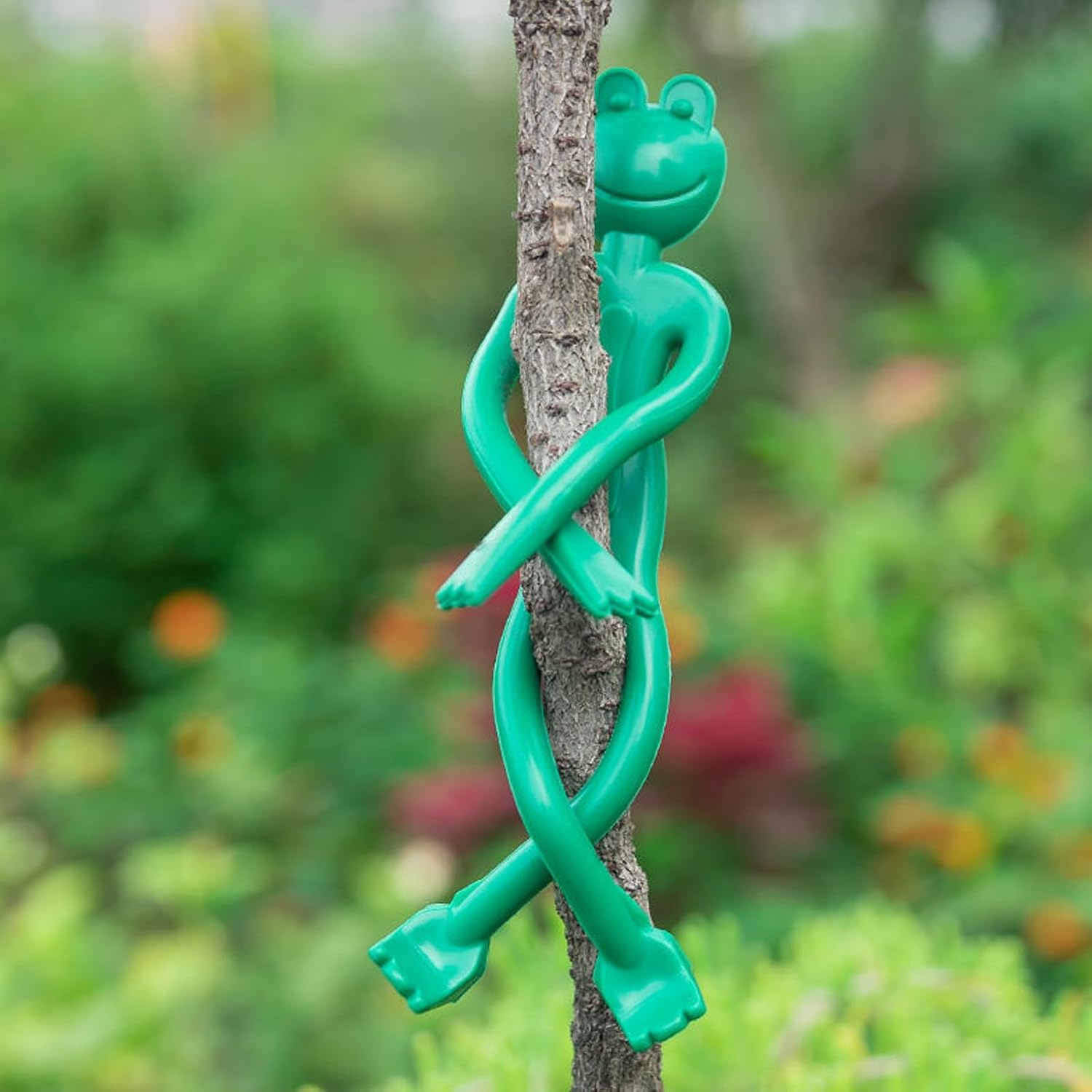 8Pcs Frog Garden Cable Ties, Tree Decorative Ties, Plant Ties for Climbing Plants, Green Twist Ties, Gardening Gifts, Garden Gifts, Frog Gift, Garden Ties for Plants Support Gardening Supplies image number 1