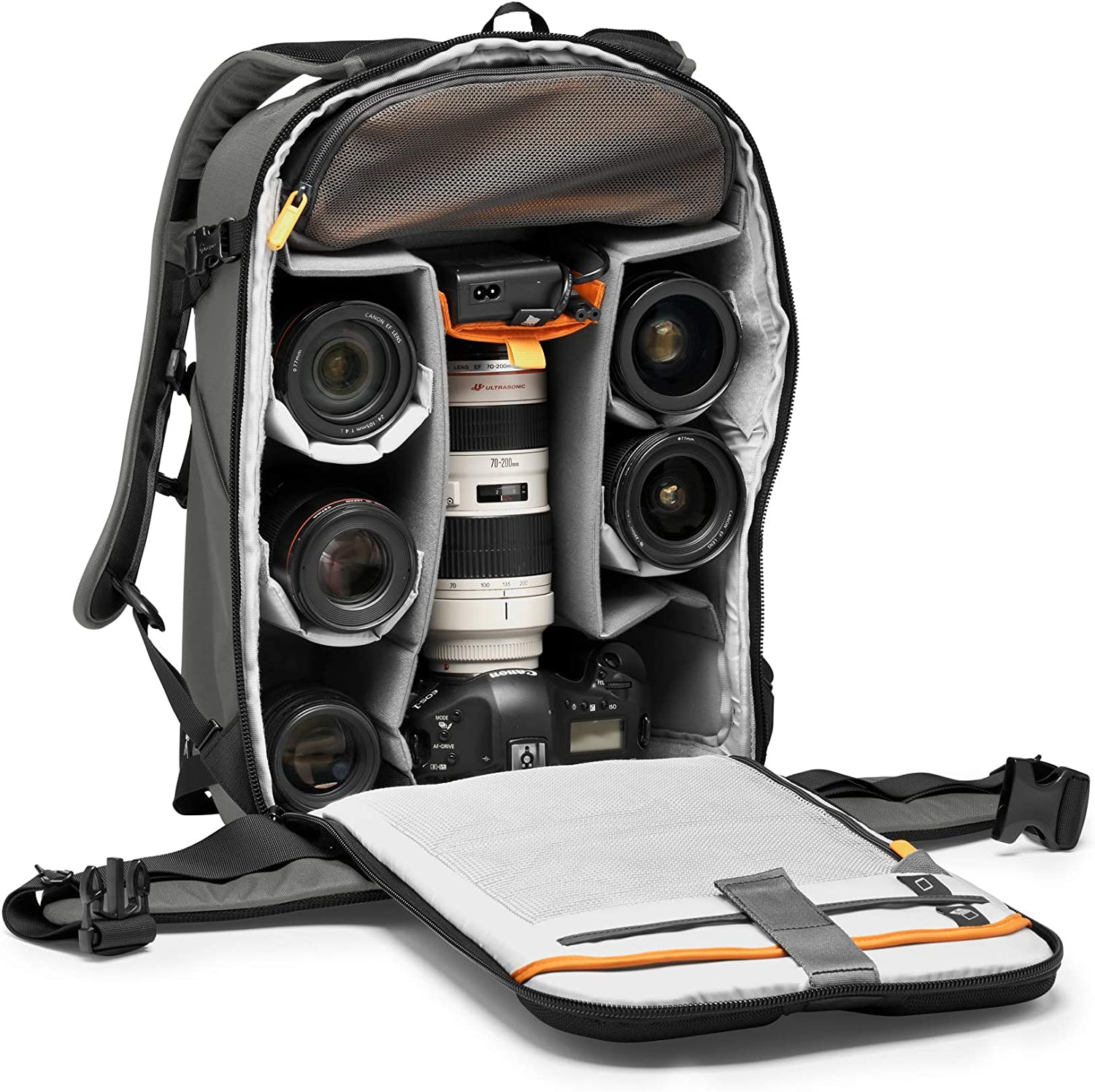 Lowepro Flipside BP 400 AW III Mirrorless and DSLR Camera Backpack - Dark Grey - with Rear Access - with Side Access - with Adjustable Dividers - for Mirrorless Cameras, LP37353-PWW image number 4