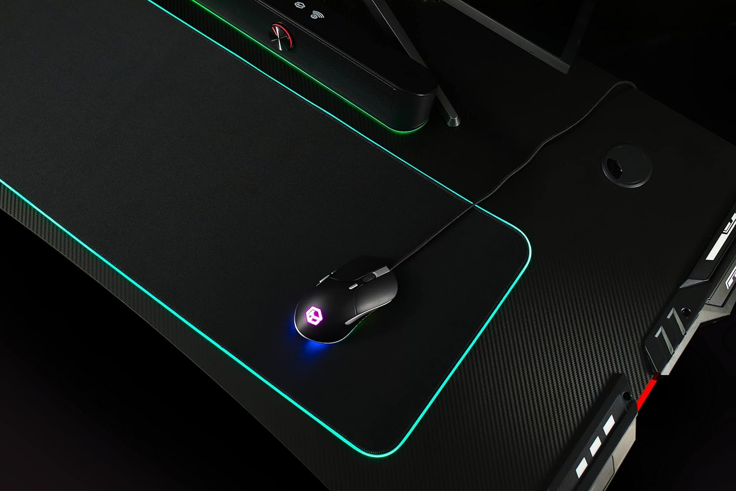 Powerwave RGB XL Gaming Mouse Pad Black image number 5