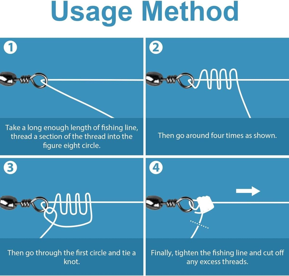 AIMALL 2 Boxes B Type Pin Connector Carbon Steel Shape Swivel Quick Eight Ring Pin Connectors for Fishing Gear Accessories image number 3