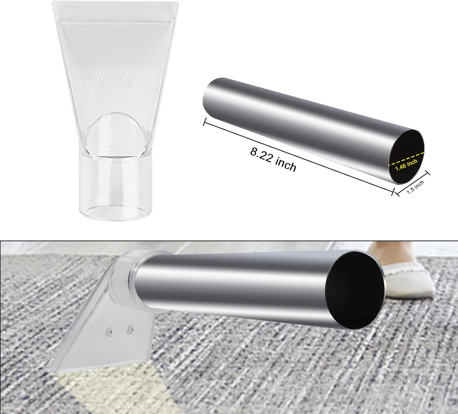 YSJWAER Carpet Vac Extractor Attachment-Tool - Cleaning Vacuum Clear Upholstery Car Detailing Turn Shop Vac into an Extractor - Big image number 4