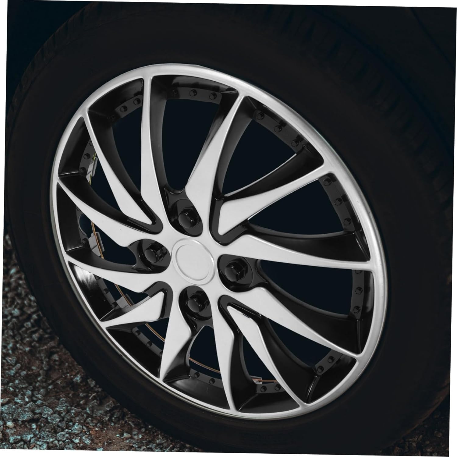 TIDTALEO 14 Inch Car Wheel Hubcap Cover PP Material Easy to Clean Protect Steel Wheel for 14" Rims Auto Upgrade Appearance Accessory image number 5