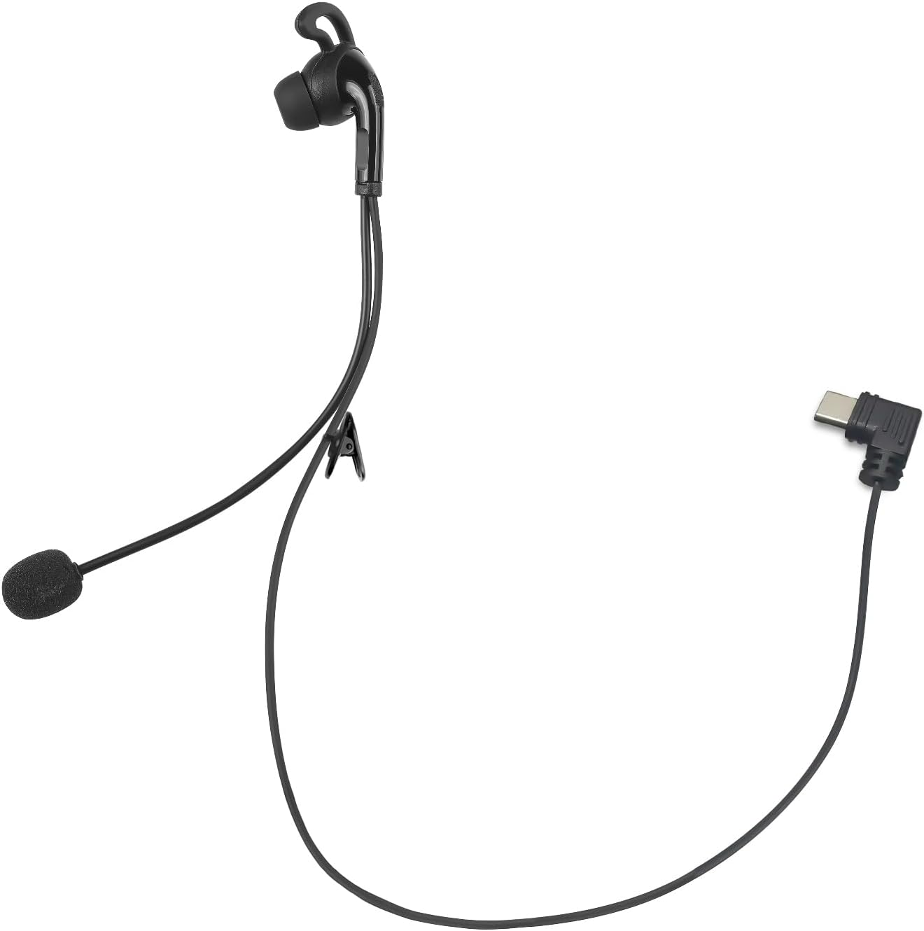 EJEAS Soccer Football Referee Headset Coach Headphone Accessory with Microphone Suitable for Professional V6C/V4C plus Referee Intercom Type-C (Right Earpiece) image number 3